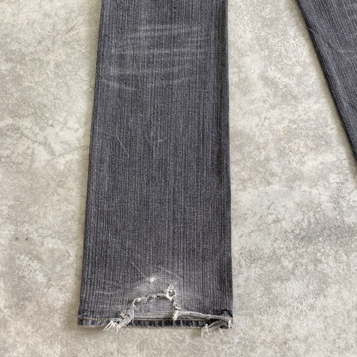 Other Monsieur Nicole Washed Grey Flared Denim Jeans Size US 30 / EU 46 - 16 Thumbnail