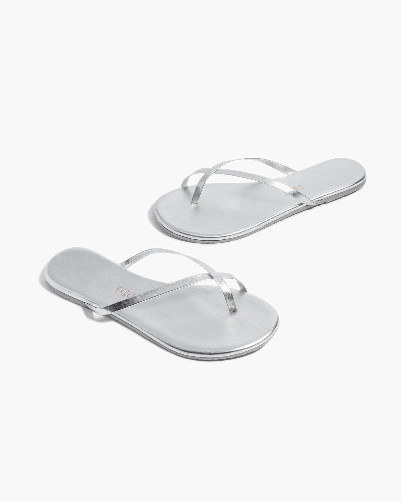 Other TKEES Riley Metallics Silver Flip-Flops size 12 Size US 12 / IT 42 - 2 Thumbnail