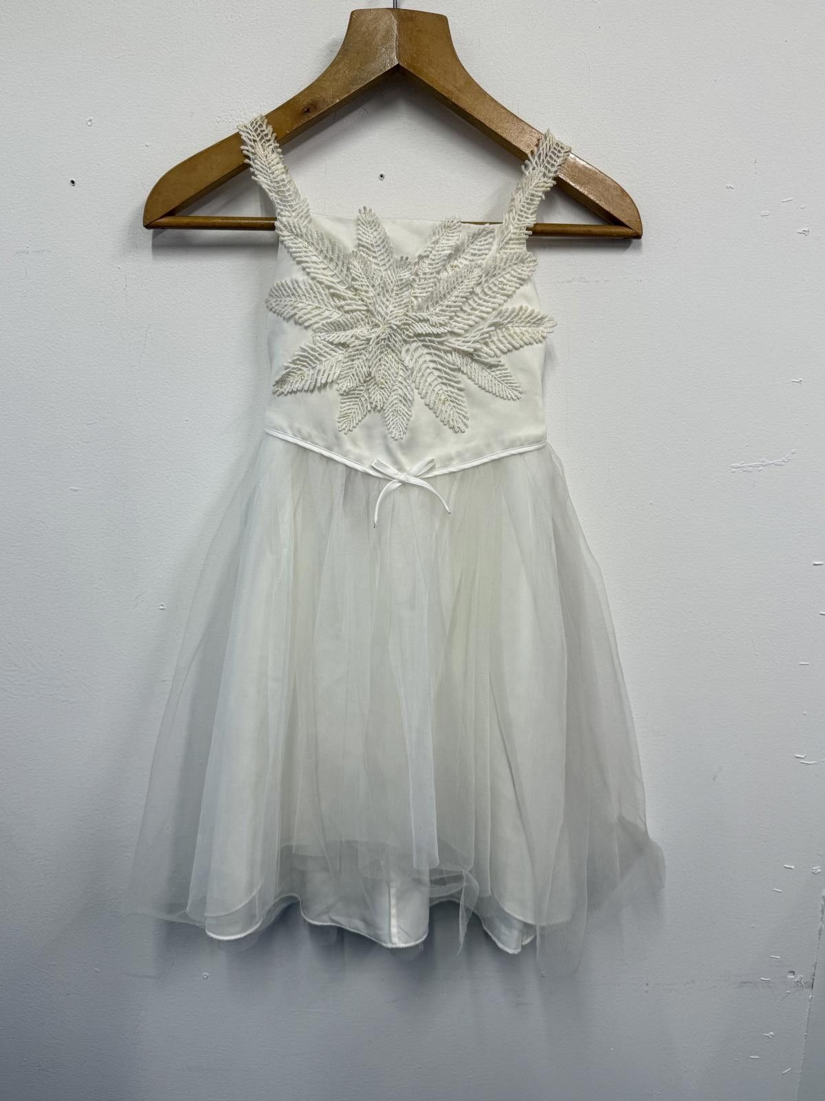 Other Monsoon White Girls Dress with Hand Embellishment Size 8 Yrs Size ONE SIZE - 1 Thumbnail