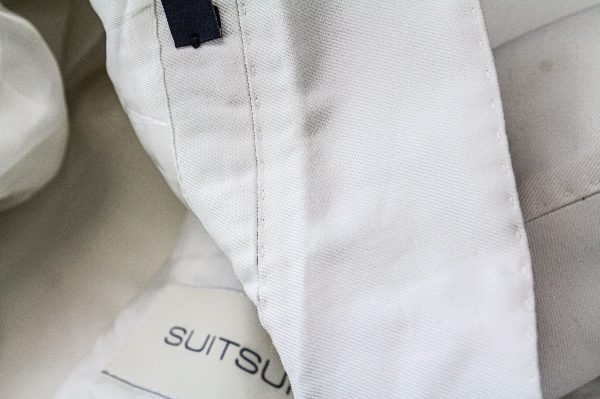 Suitsupply LA SPALLA UK34S Off-White Cotton Double-Breasted 72171 Size 34S - 10 Thumbnail