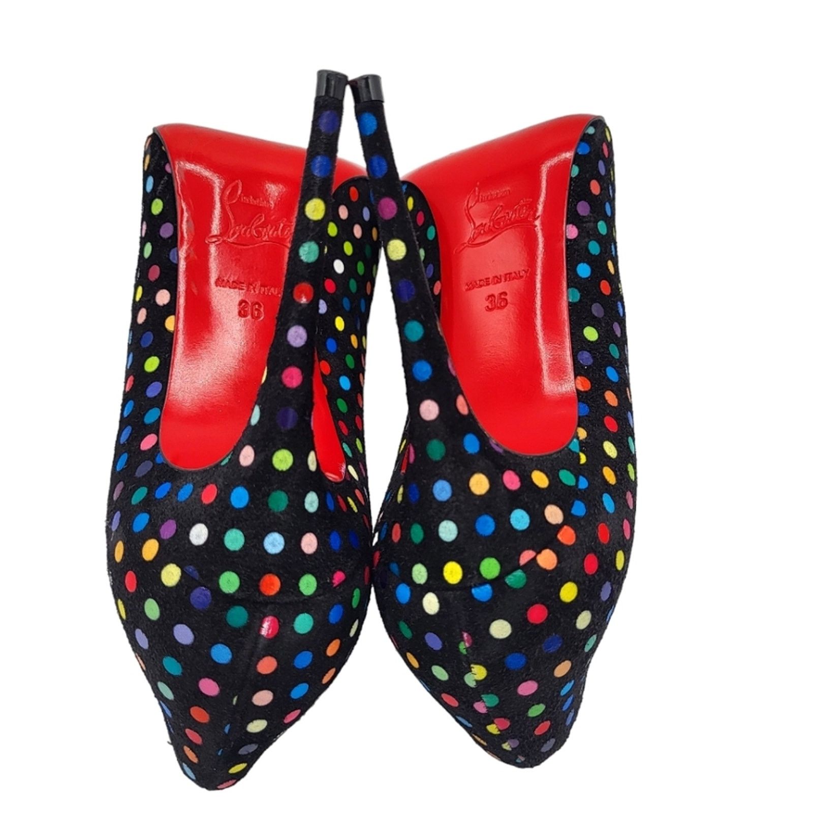Christian Louboutin Christian Louboutin Hot Chick 100 Polka Dot Pumps Multi 36 Size US 5.5 / IT 35.5 - 10 Thumbnail