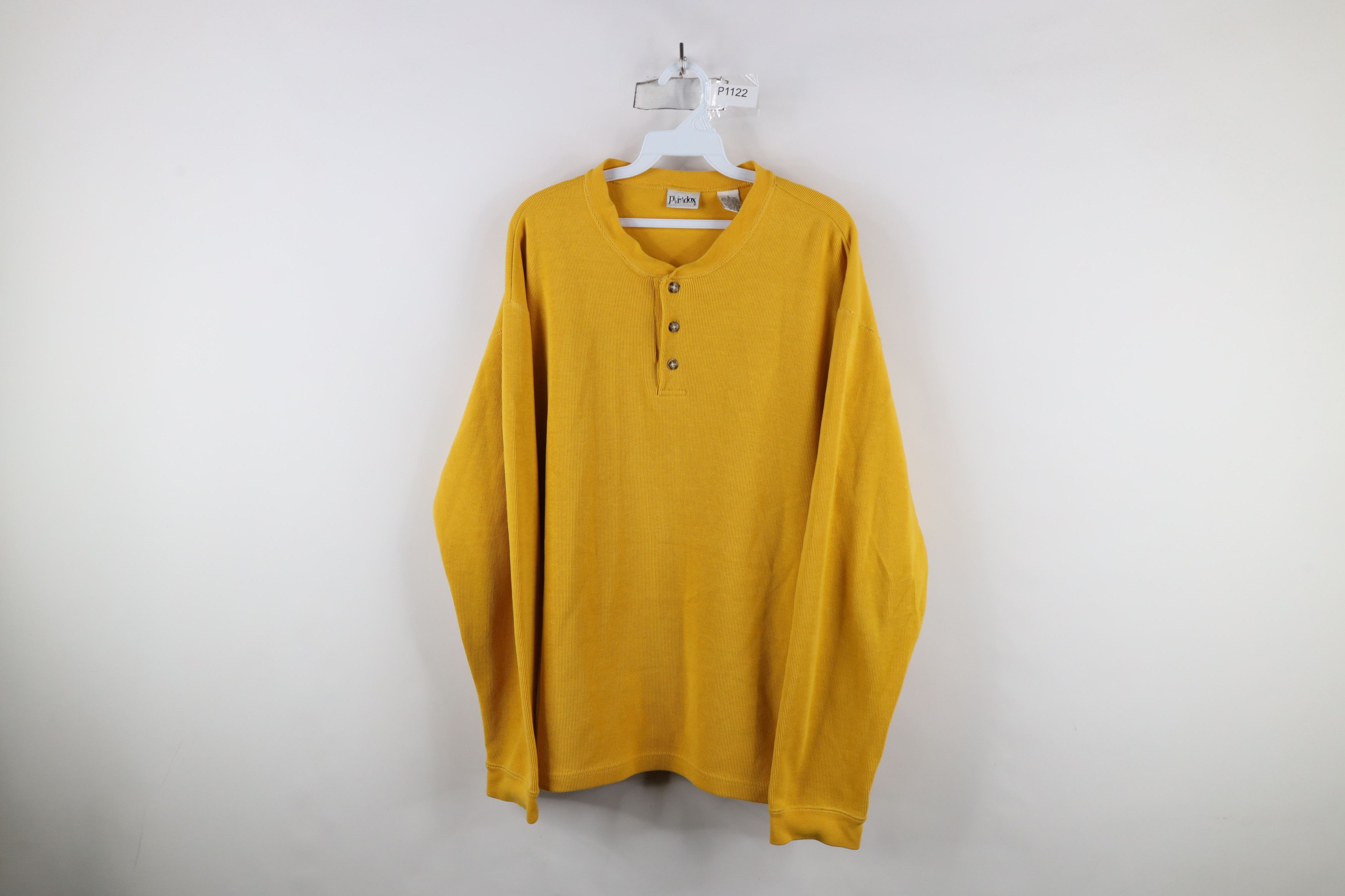 Vintage Vintage 90s Streetwear Heavyweight Thermal Henley T-Shirt Size US L / EU 52-54 / 3 - 1 Thumbnail