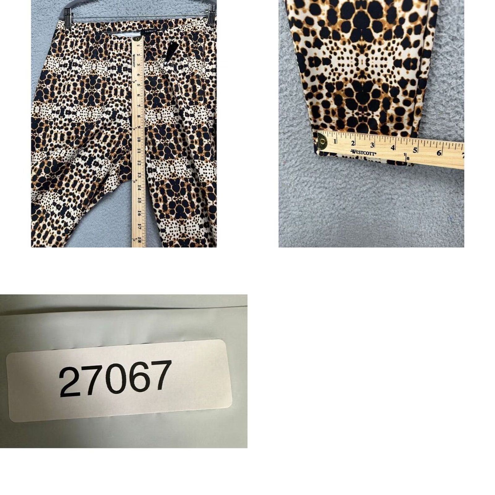Torrid Torrid Pants Women 2 Tan Leopard Print Pull On Elastic Waist Hi Rise Casual NEW Size 26" / US 2 / IT 38 - 8 Thumbnail