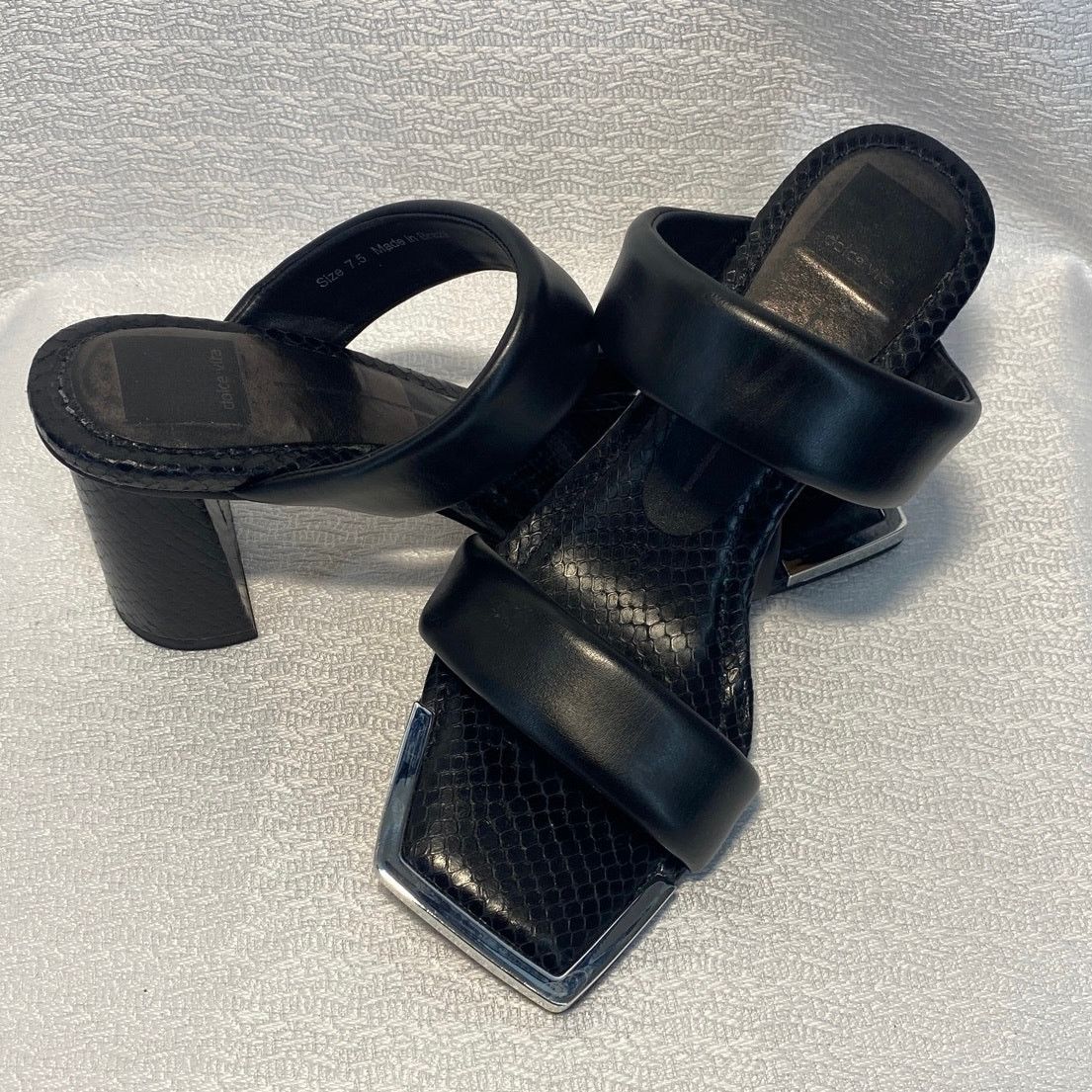 Dolce Vita Dolce Vita Patwin Heels bk sq toe Stella Sandal women sz 7.5 Size US 7.5 / IT 37.5 - 1 Thumbnail