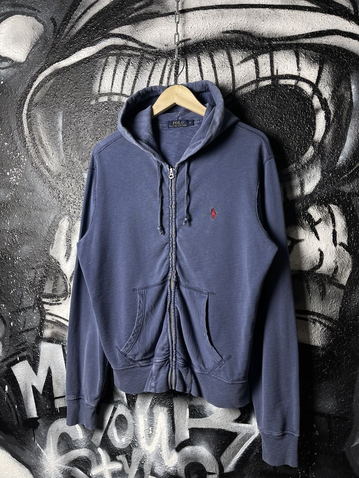 Polo Ralph Lauren × Vintage Polo Ralph Lauren Washed Zip Hoodie Men’s Size M Size US M / EU 48-50 / 2 - 1 Thumbnail