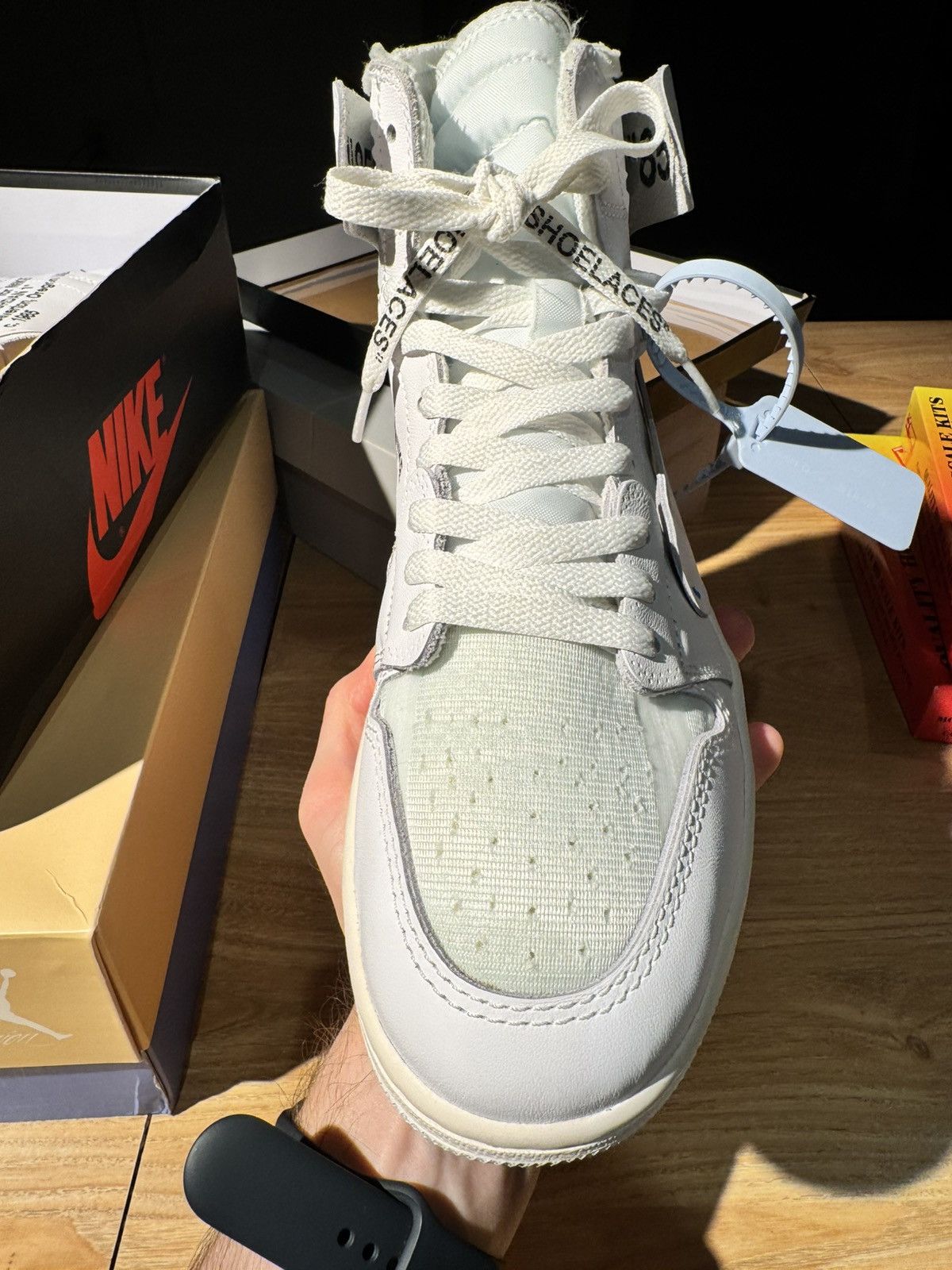 Nike × Off-White × Virgil Abloh Off White x Air Jordan 1 Retro High OG Euro Chicago Virgil Size US 10 / EU 43 - 9 Thumbnail