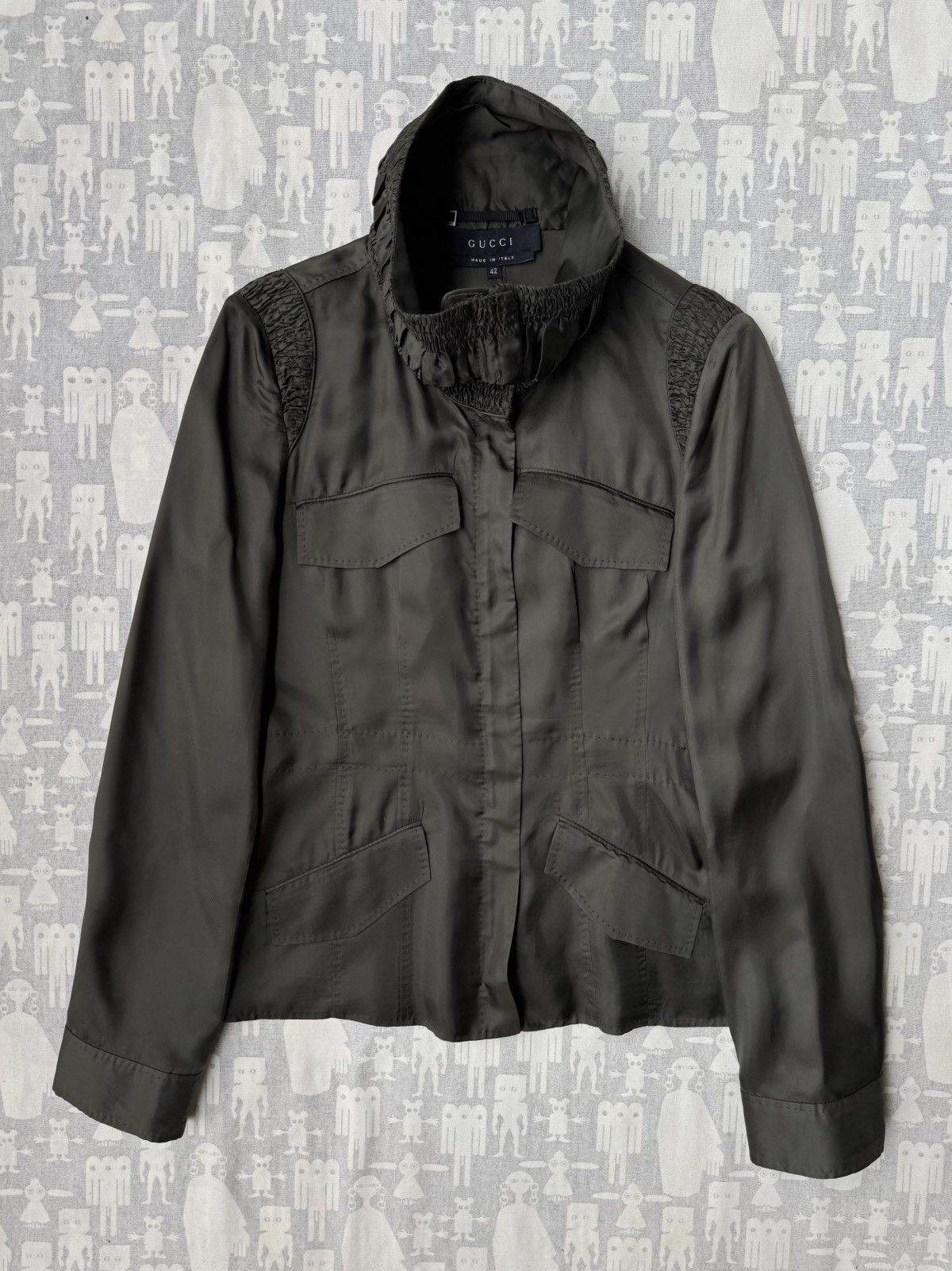 Gucci Gucci Tom Ford SS03 4 Pocket Ruffled Tailored Jacket Size S / US 4 / IT 40 - 1 Thumbnail