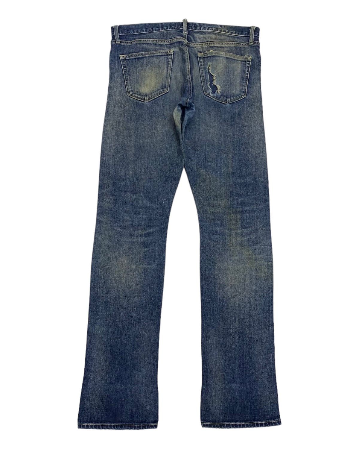 Undercover × Uniqlo VINTAGE UNIQLO SELVEDGE DISTRESSED DENIM SLIM SKINNY JEANS Size US 33 - 4 Thumbnail