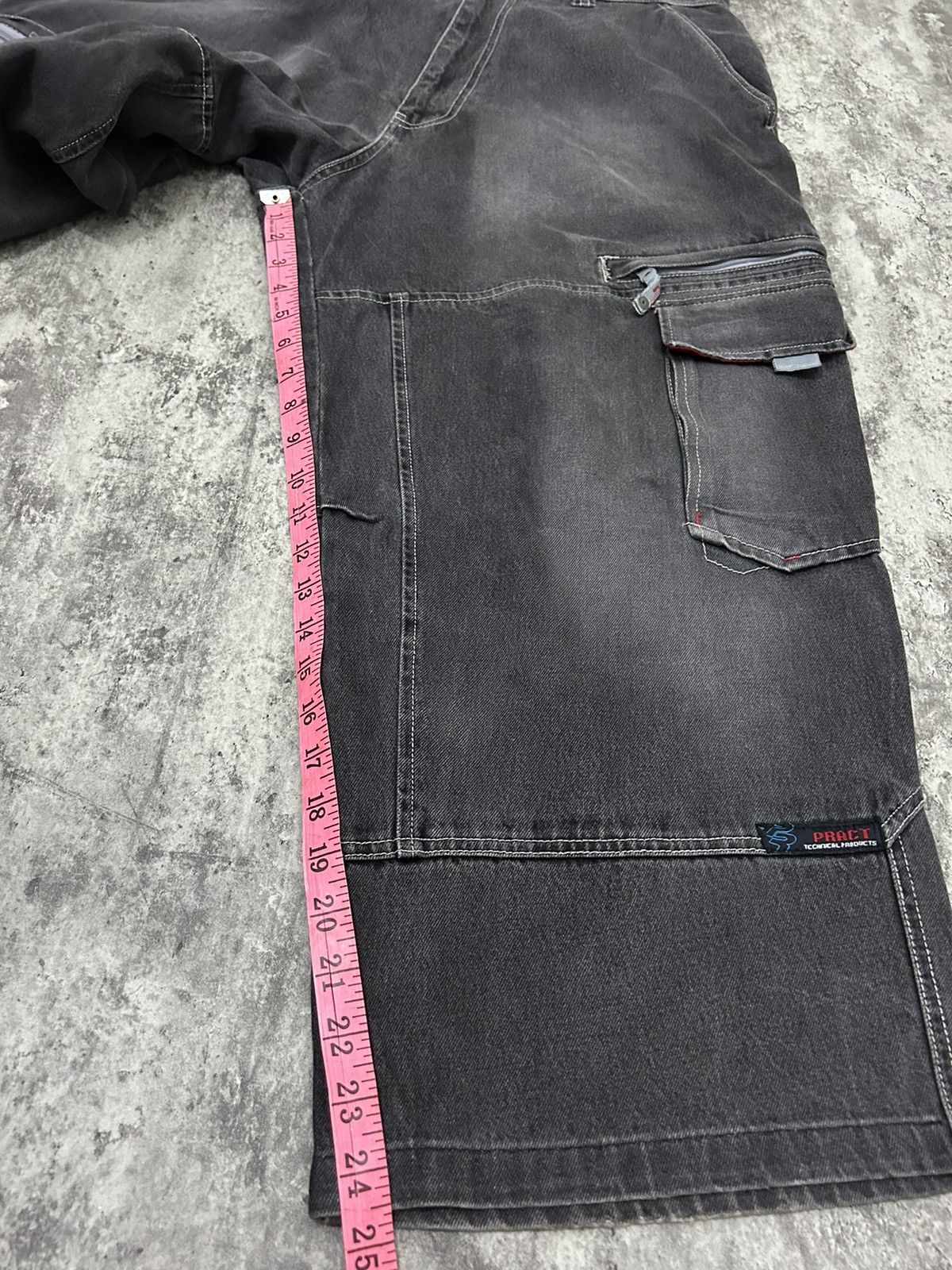JNCO × Vintage Vintage Pract Denim Cargo Baggy Pants Size US 35 - 18 Thumbnail