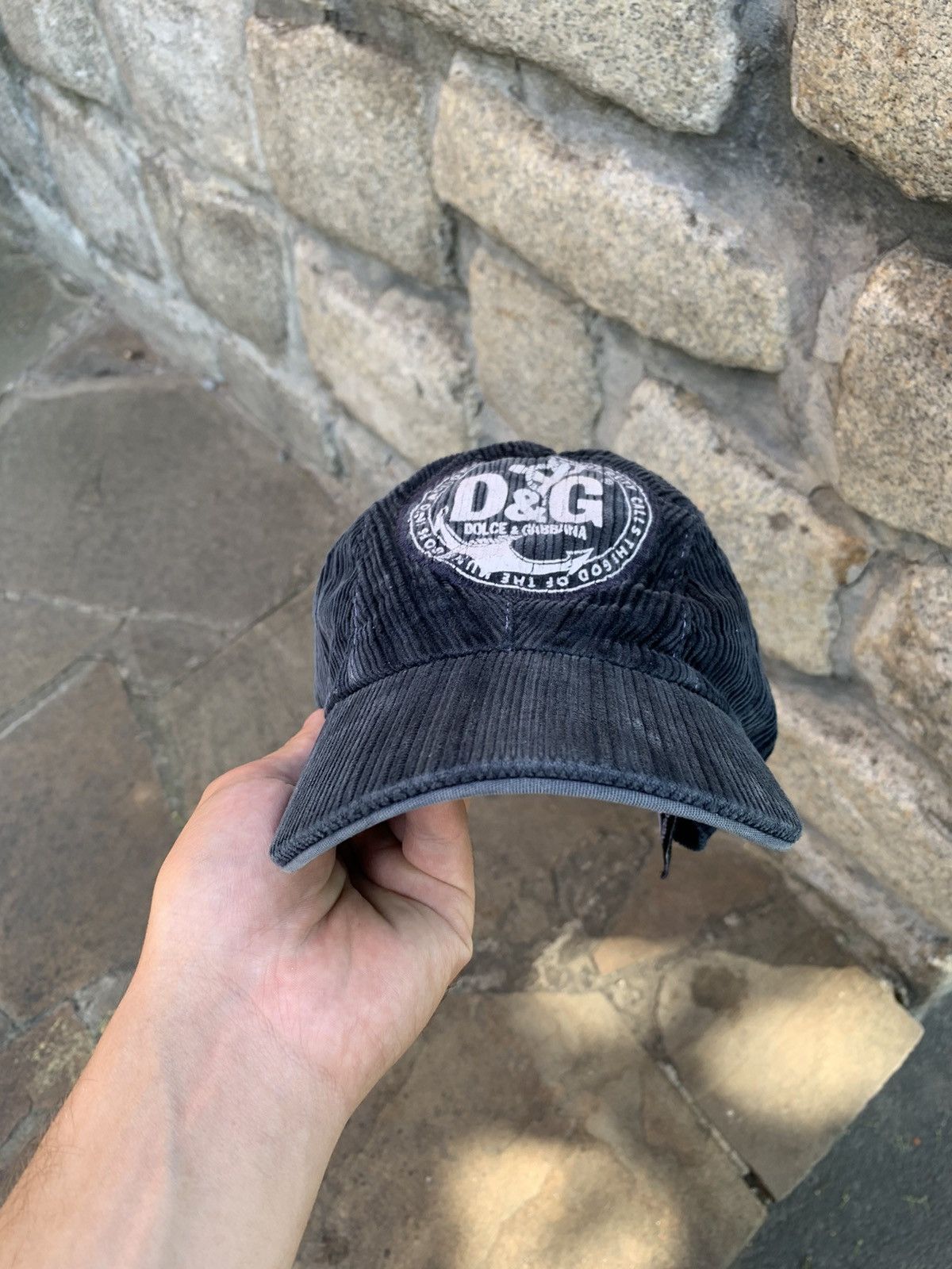 Dolce & Gabbana Vintage Dolce & Gabbana Corduroy Logo Cap Hat Size ONE SIZE - 2 Thumbnail