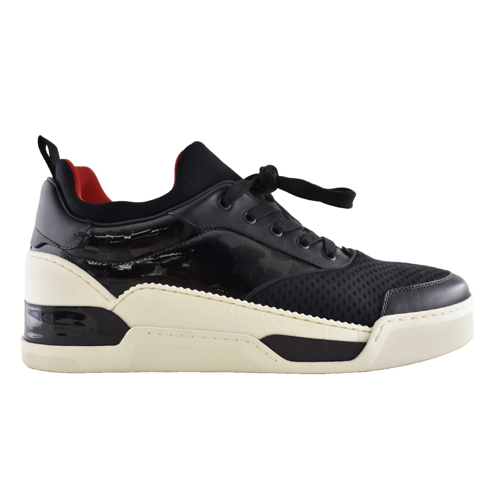 Christian Louboutin Christian Louboutin Aurelien Flat Black White Sneaker 44 11 Size US 11 / EU 44 - 1 Thumbnail