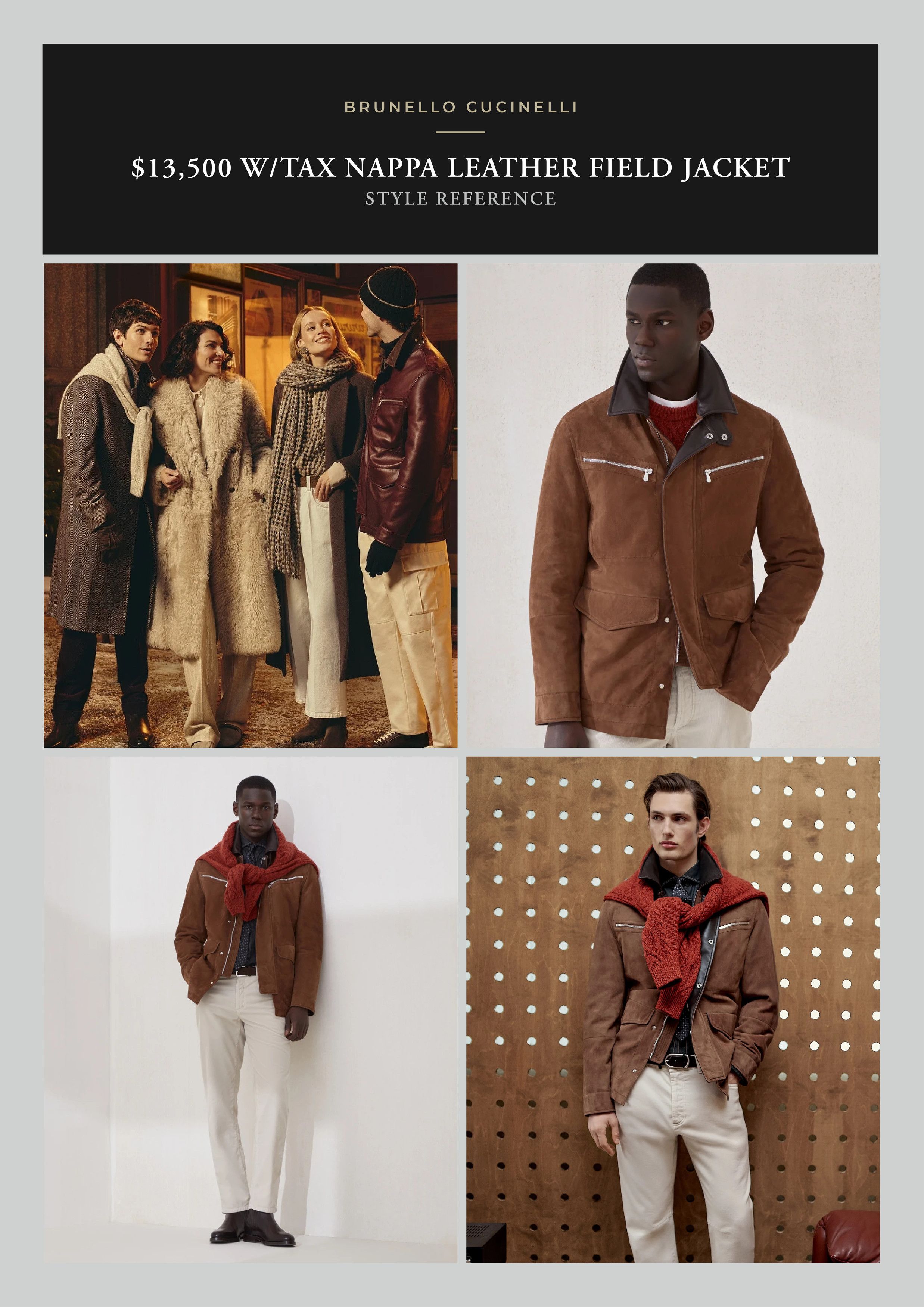 Brunello Cucinelli A Menswear Grail, Rare $13,500 Nappa Leather Jacket Size US XL / EU 56 / 4 - 9 Thumbnail