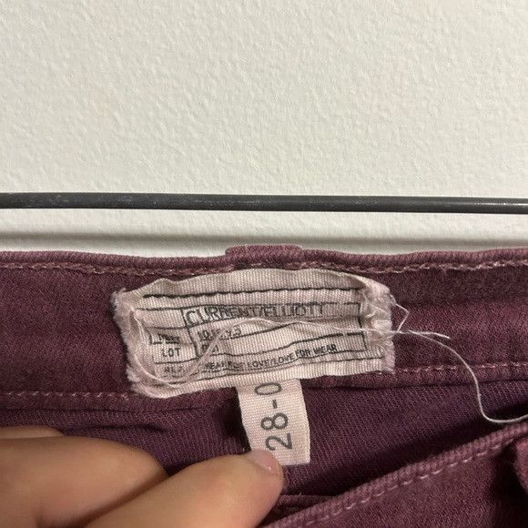 Current/Elliot Current/Elliott Burgundy Skinny Jeans Size 28" / US 6 / IT 42 - 3 Thumbnail