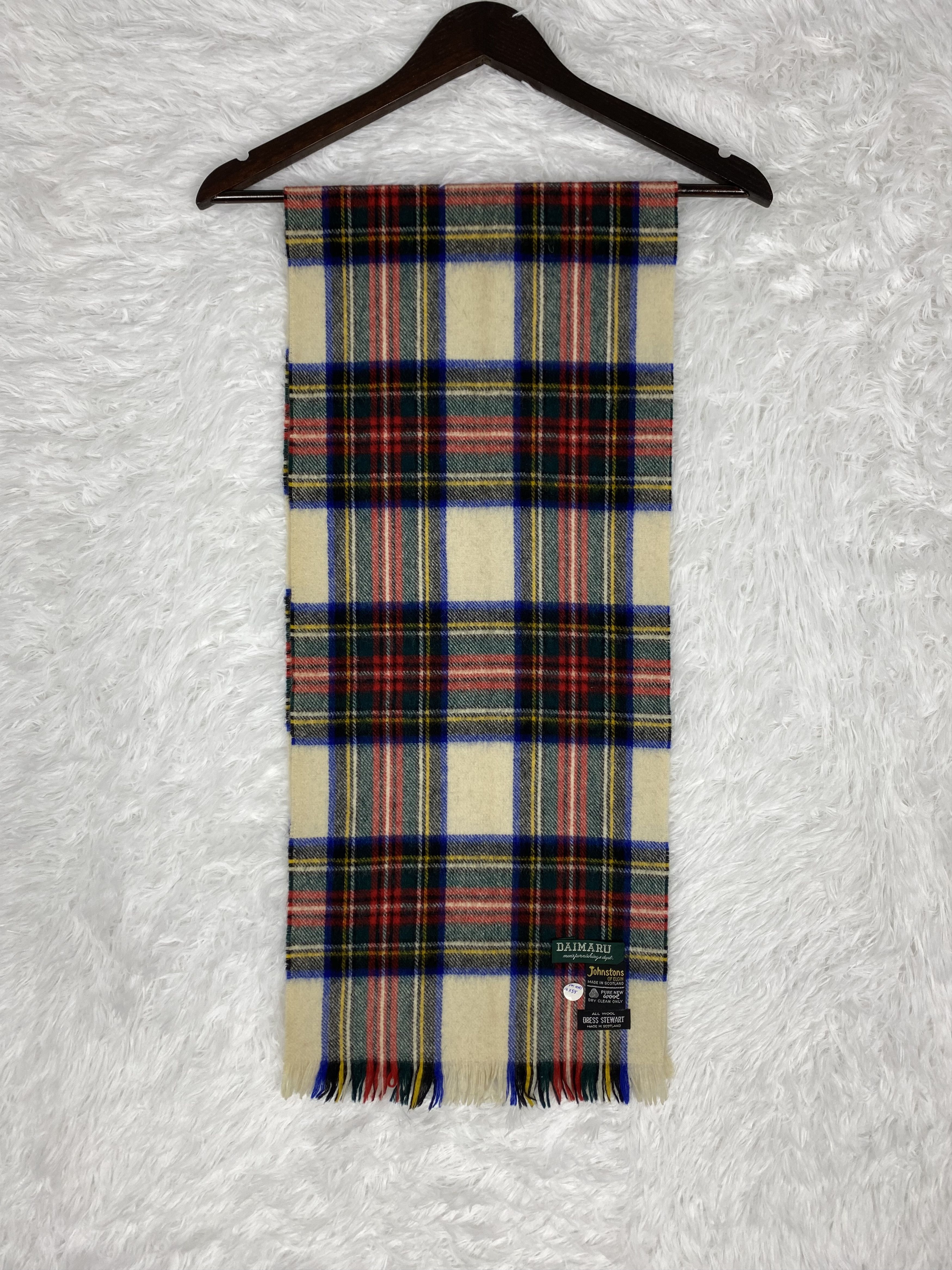 Johnstons Of Elgin Vintage Johnstons X Daimaru Scarf / Muffler Neckwear PM0061 Size ONE SIZE - 3 Thumbnail