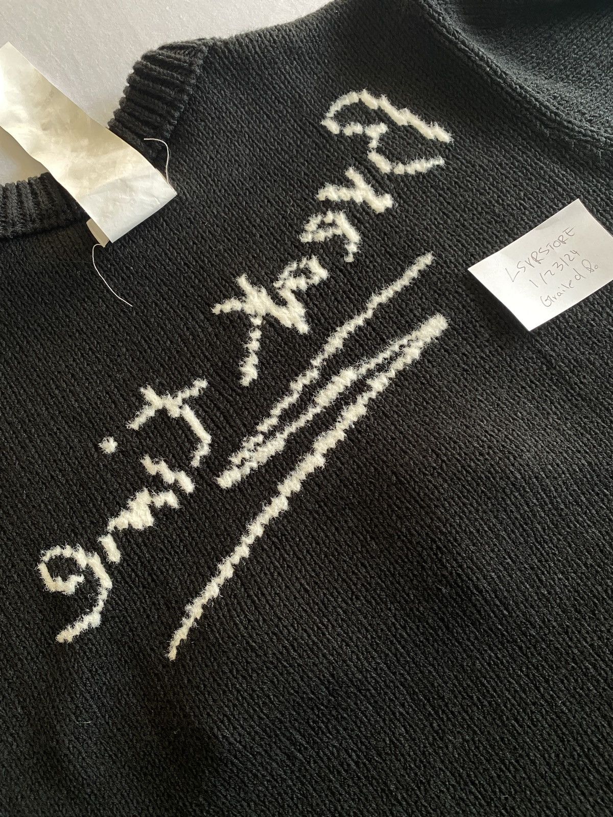Doublet Doublet Panda 🐼 Hand Knit Jacquard Intarsia Sweater Small Size US S / EU 44-46 / 1 - 4 Thumbnail