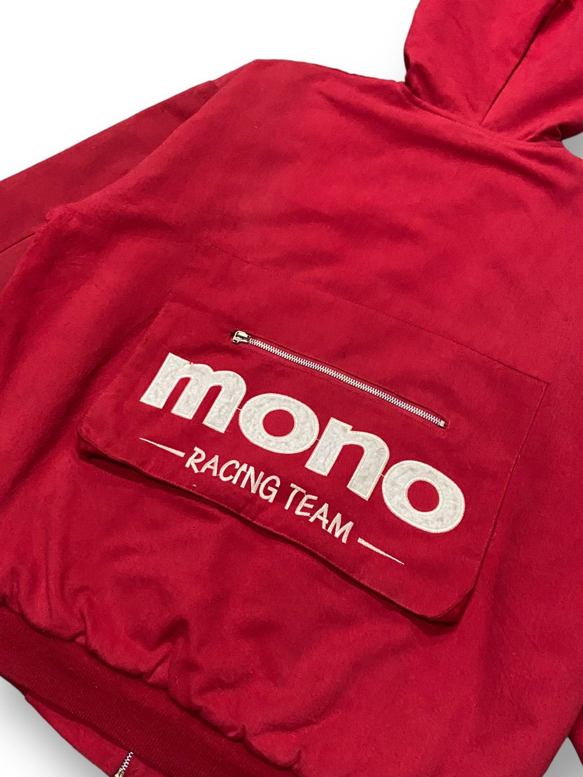 Japanese Brand × Vintage Vintage Mono Racing Team Zip Up Hoodie Jacket Size US L / EU 52-54 / 3 - 10 Thumbnail