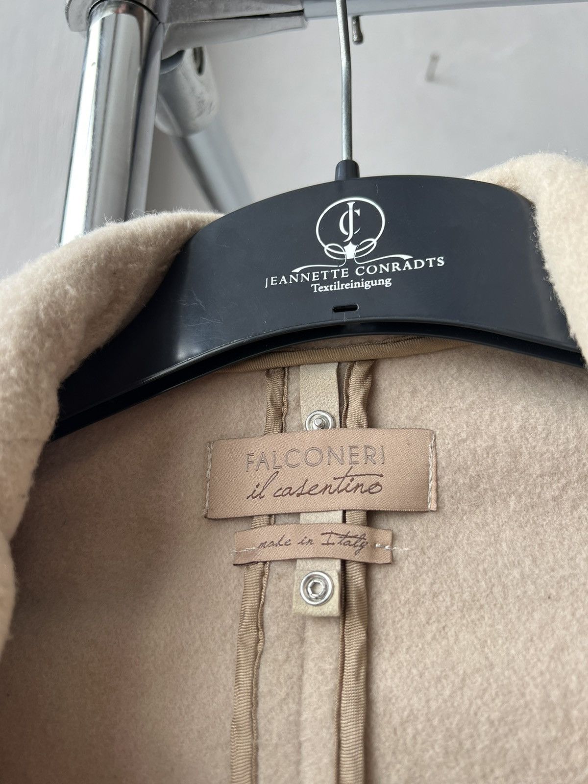 Falcone FALCONERI MADE IN ITALY CREAM WOMEN WOOL LUXURY COAT SIZE XS Size XS / US 0-2 / IT 36-38 - 8 Thumbnail