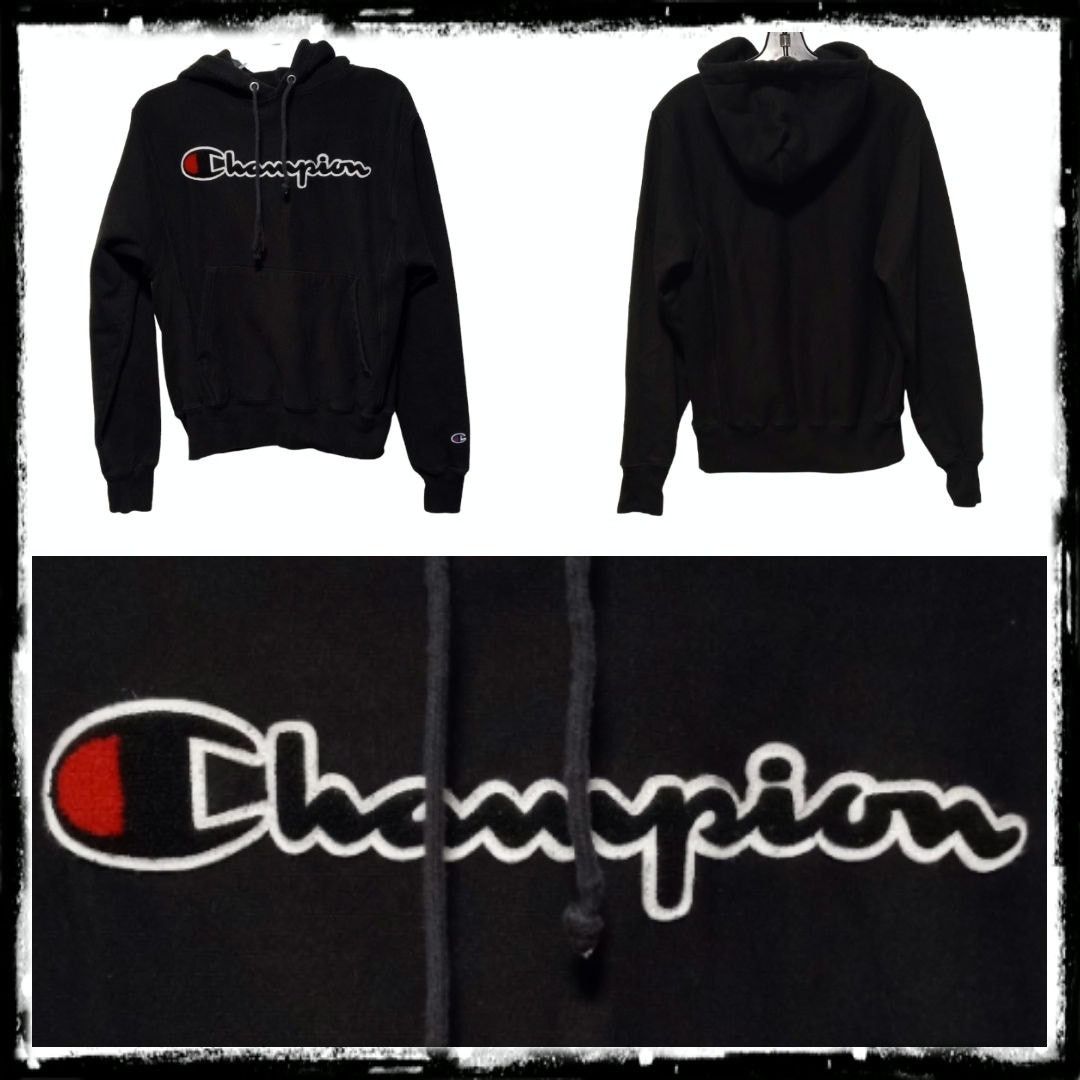 Champion CHAMPION Reverse Weave Pullover Hoodie Sweatshirt Black Red Size US S / EU 44-46 / 1 - 5 Thumbnail