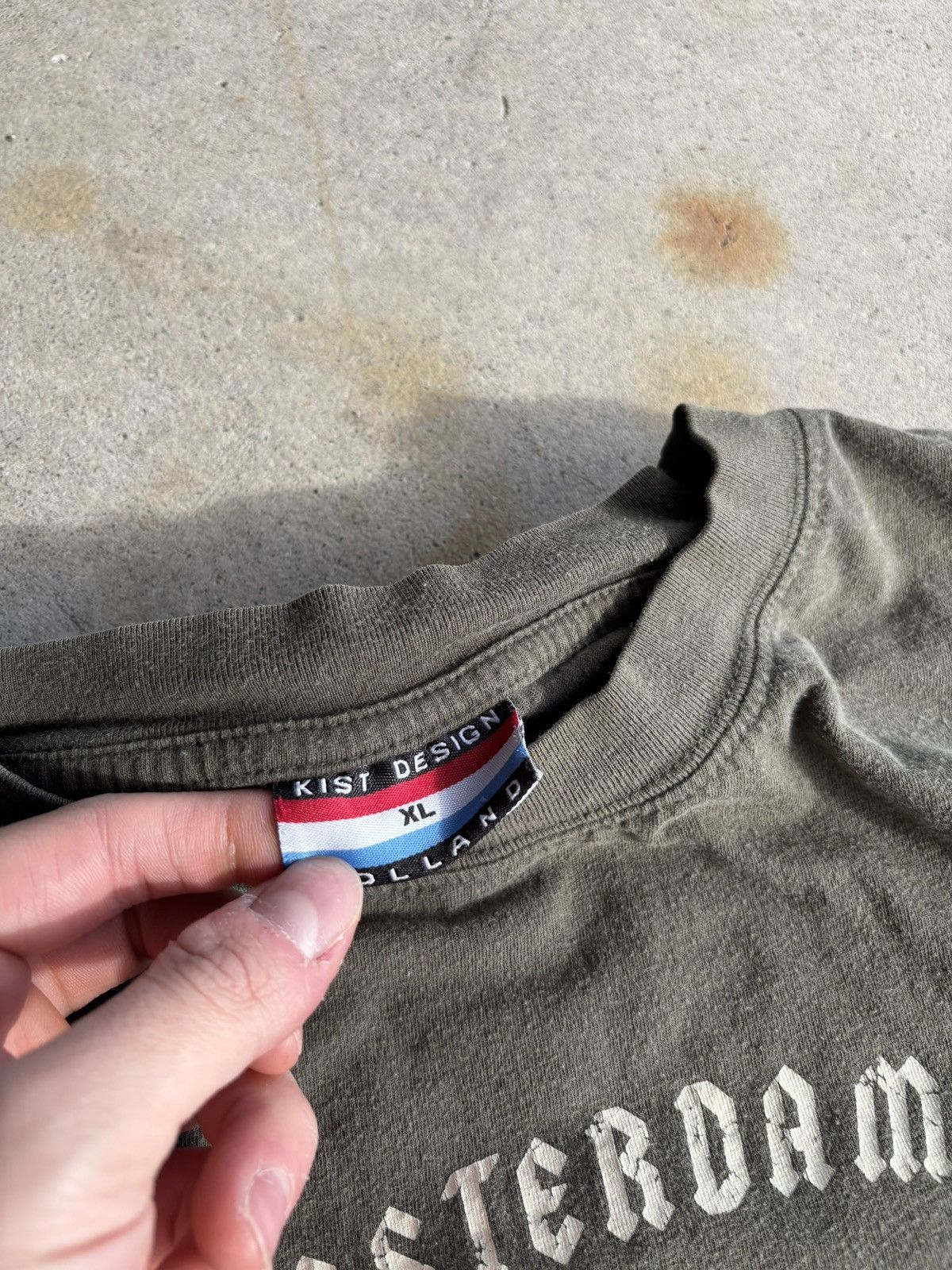 Other Vintage Faded Olive Amsterdam Grunge Avant Garde Tee Size US XL / EU 56 / 4 - 4 Thumbnail
