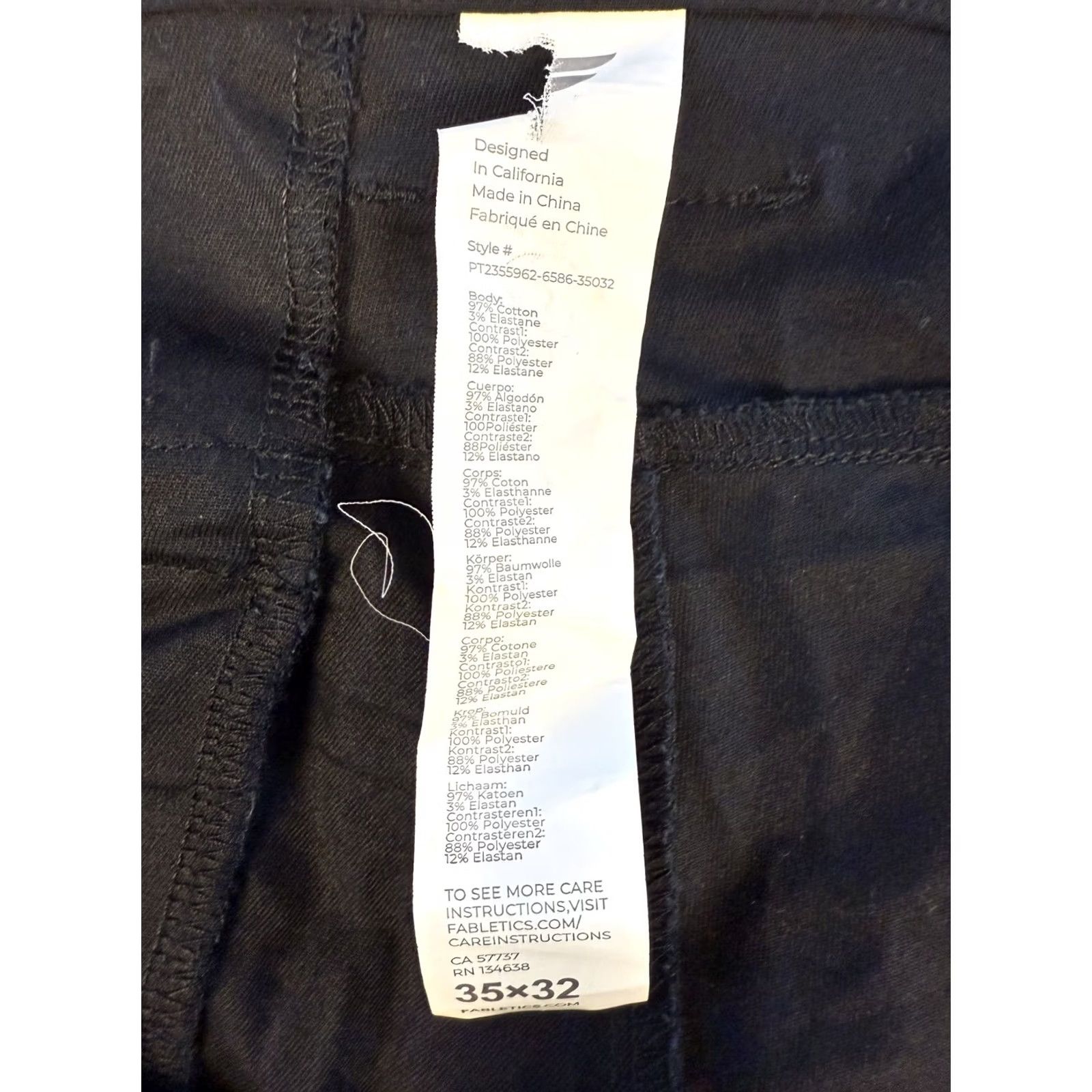 Fabletics Fabletics Men Pants 35x30 Chino Lightweight Stretch Flat Front Regular Inseam 30 Gray Solid Print E185 Size US 35 - 3 Thumbnail