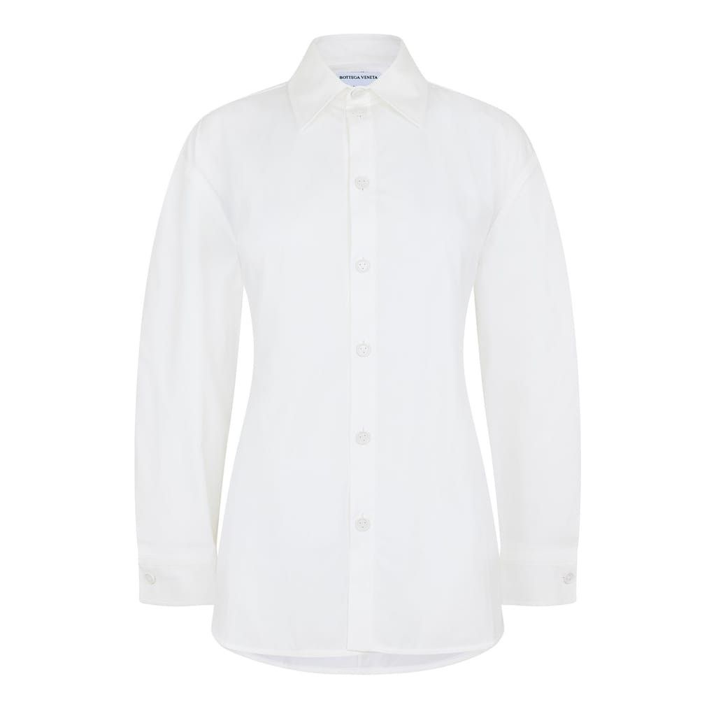 Bottega Veneta Bottega Veneta Regular Fit Long Sleeve Shirt in White Size M / US 6-8 / IT 42-44 - 1 Thumbnail