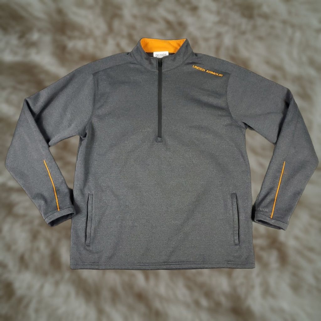 Under Armour Under Armour Sweater Mens Size Medium Gray 1/4 Zip Up Pullover Sweatshirt Shirt Size US M / EU 48-50 / 2 - 1 Thumbnail