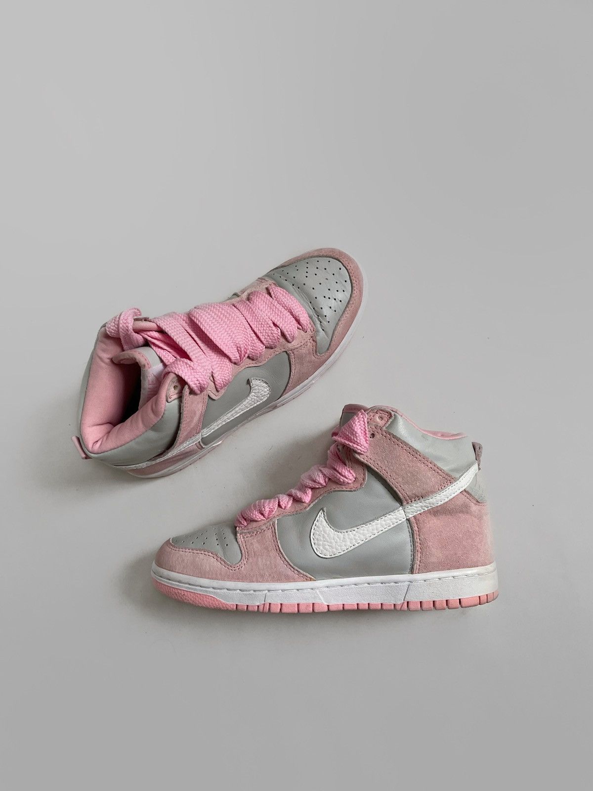 Nike × Vintage Vintage Nike dunk high grey/pink 2004 Size US 8 / IT 38 - 6 Thumbnail