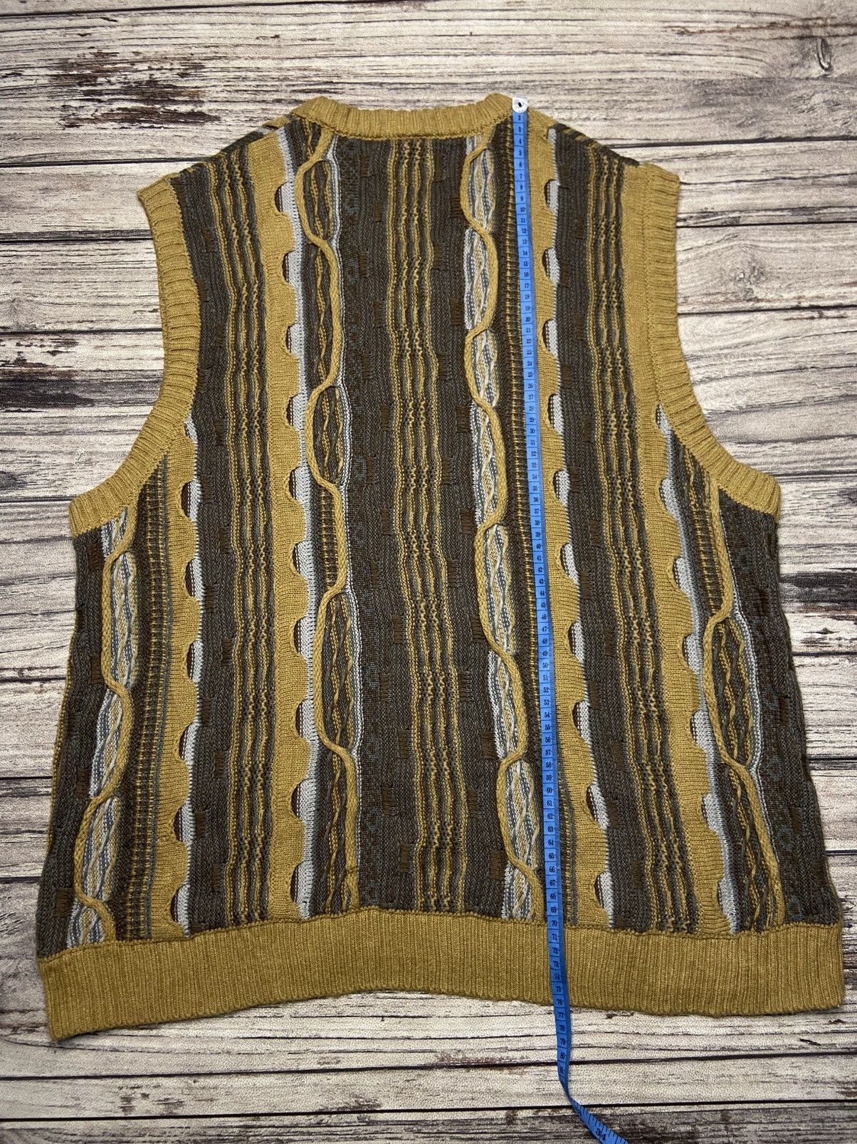 Aran Isles Knitwear × Coogi Rare Coogi Inspired Mono Mart Japan Vest V Neck Knit Size US XL / EU 56 / 4 - 6 Thumbnail