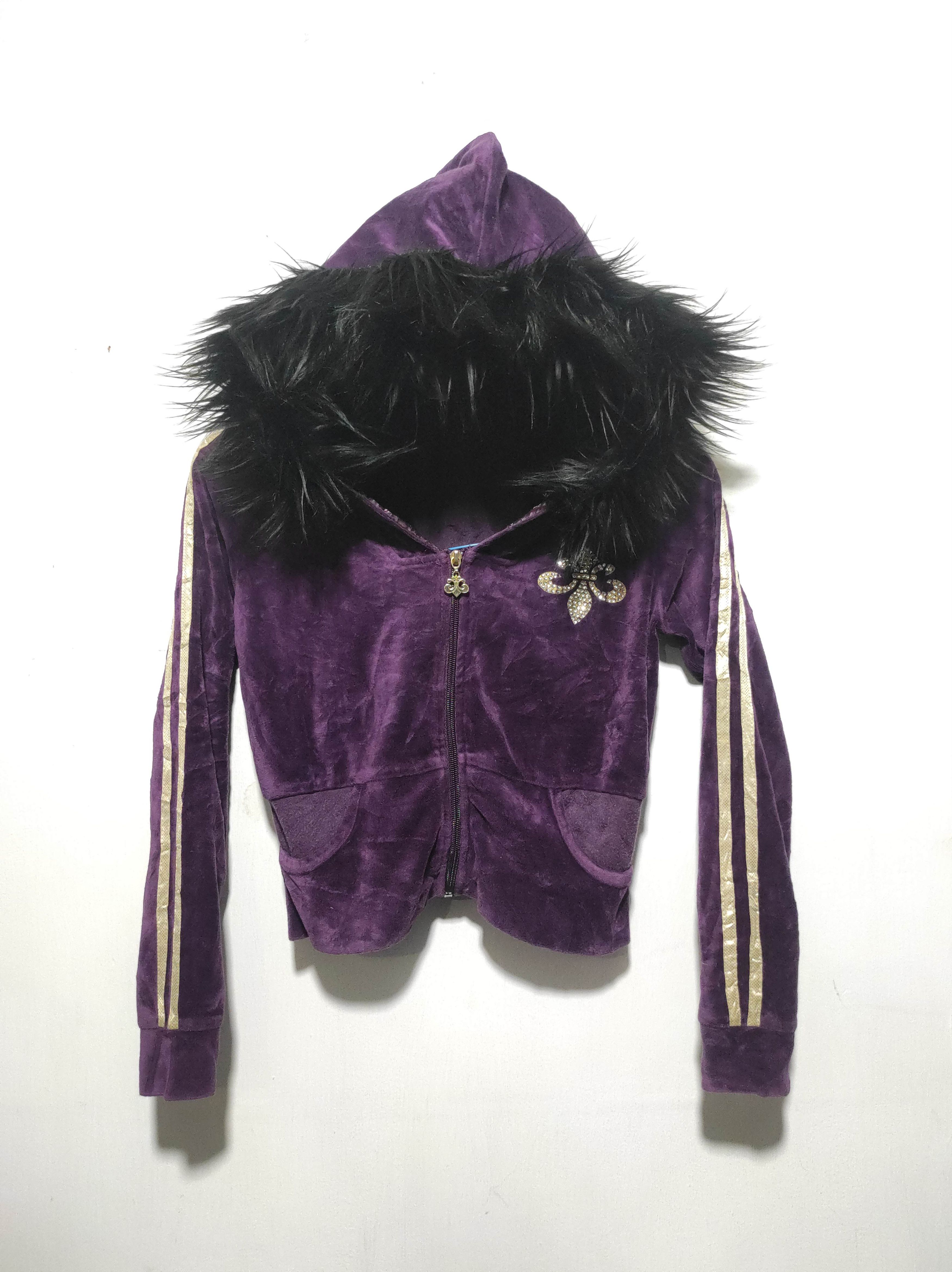 Hysteric Glamour Dereon Crop Velvet Zip Fur Hoodie LGB style Size M / US 6-8 / IT 42-44 - 3 Thumbnail