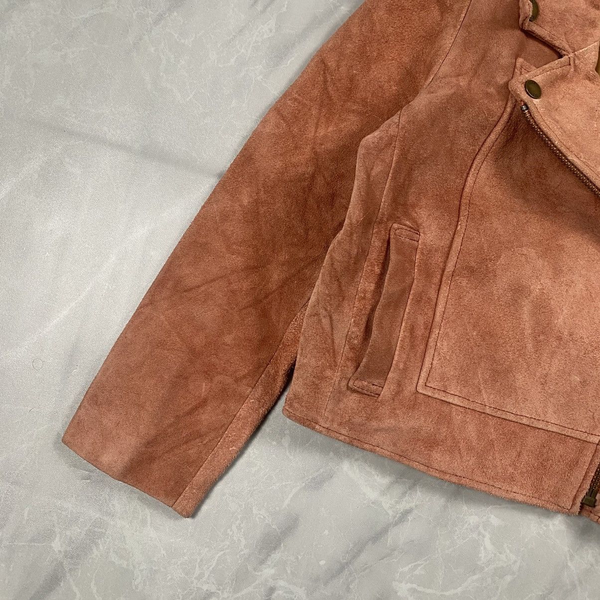 SLY Sly Leather Punk Rocker Biker Suede Jacket Size S / US 4 / IT 40 - 3 Thumbnail