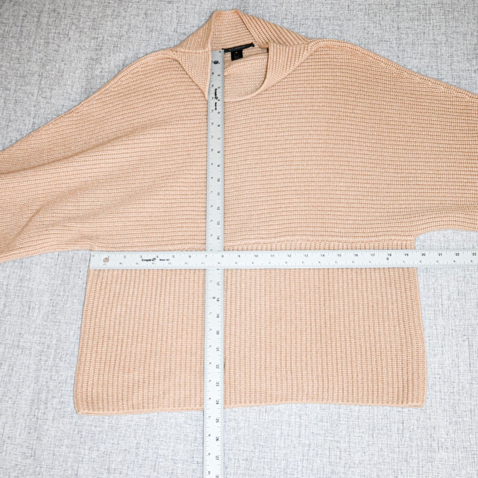 St. John ST. JOHN Medium 100% Cashmere Mock Neck Sweater Beige knit Size M / US 6-8 / IT 42-44 - 10 Thumbnail