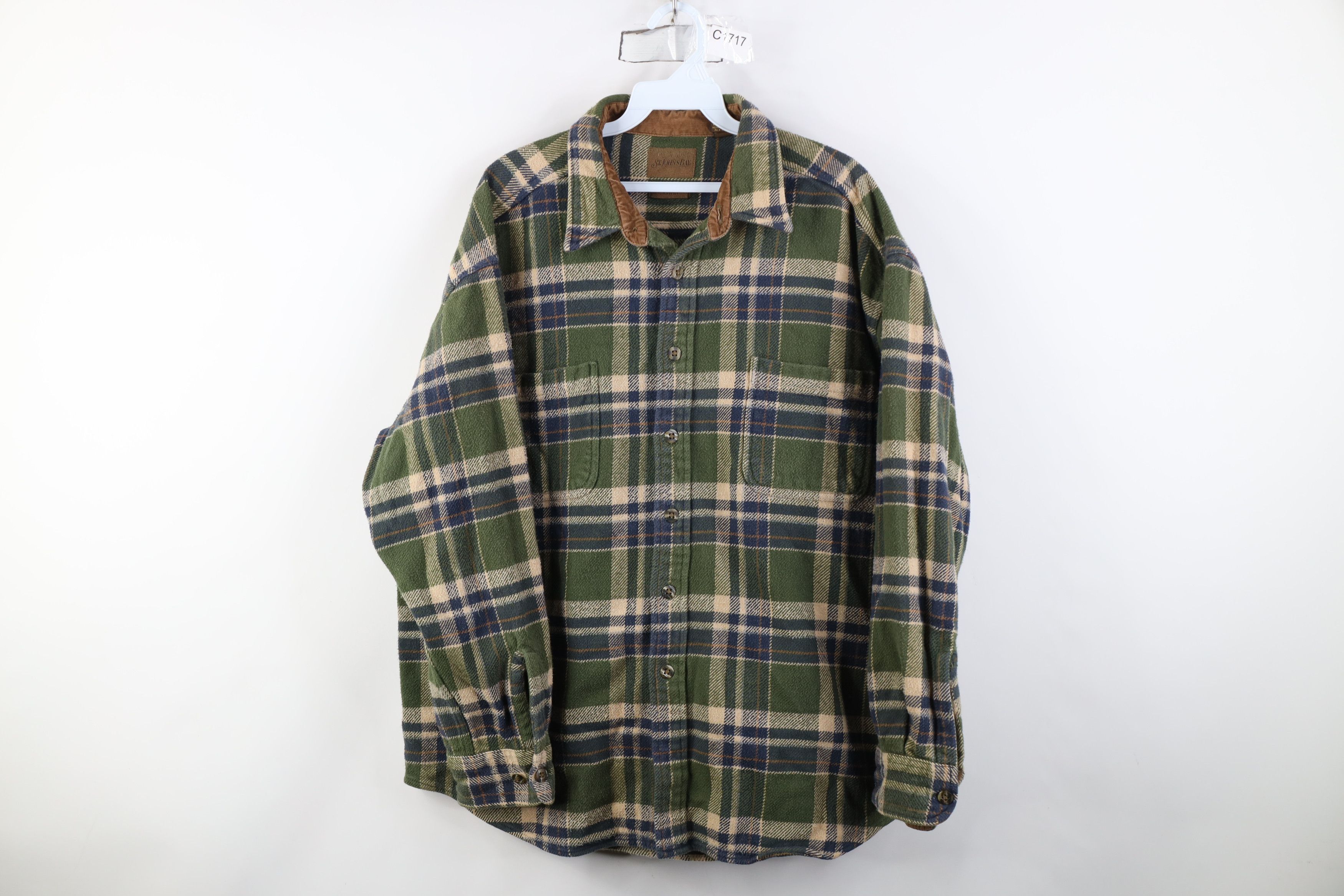 Vintage Vintage 90s Streetwear Flannel Collared Button Shirt Size US XL / EU 56 / 4 - 1 Thumbnail