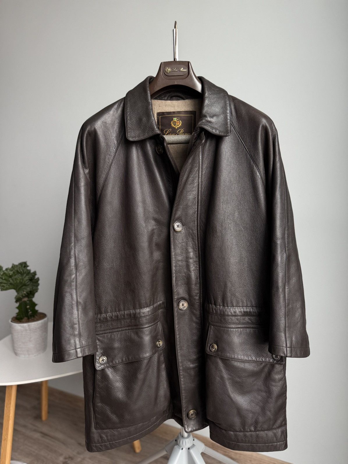 Loro Piana Loro Piana Brown Deer Leather Cashmere Lined Coat 3/4 sleeve Size US L / EU 52-54 / 3 - 1 Thumbnail