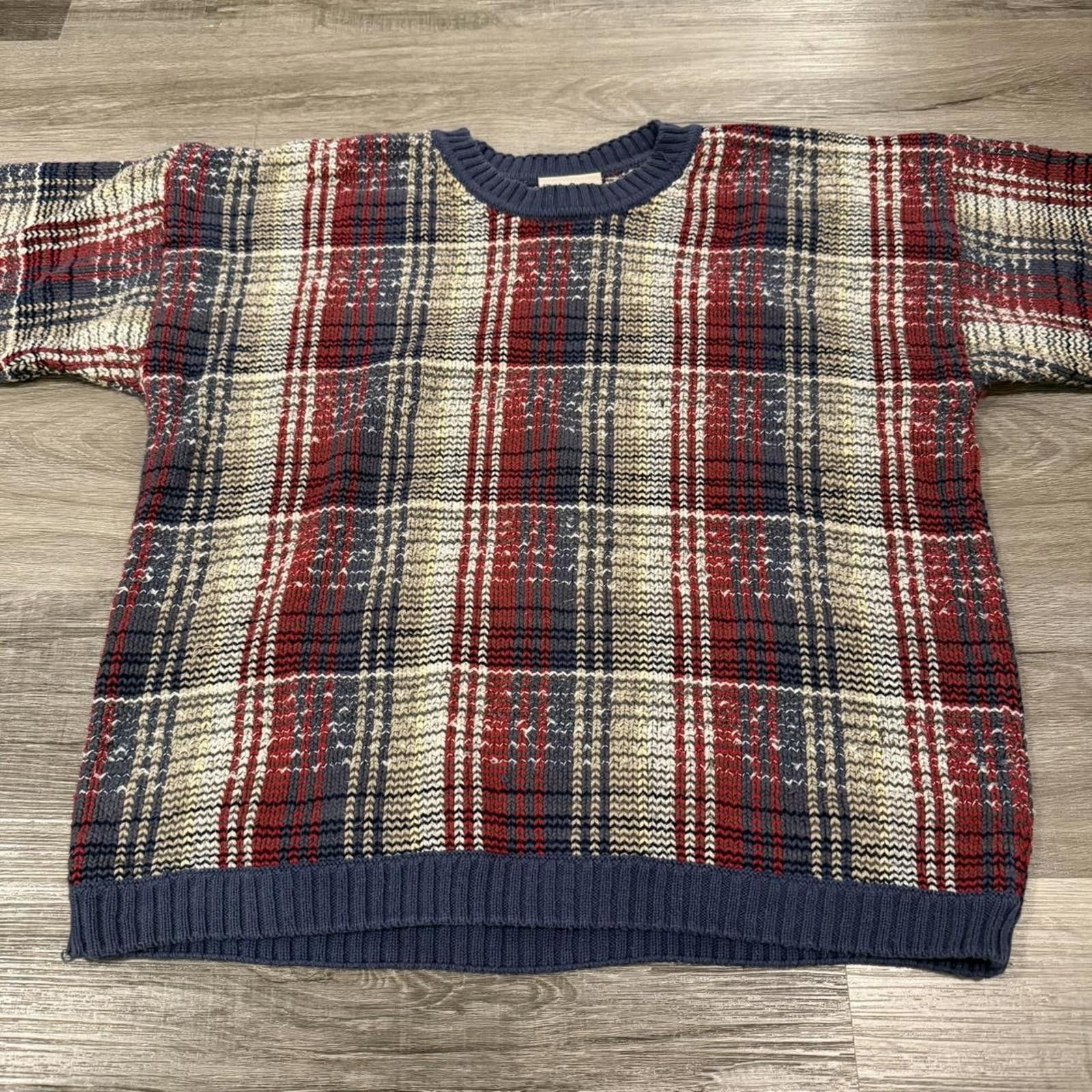 Northern Reflections Vintage northern reflections square pattern knit sweater 90s Size US M / EU 48-50 / 2 - 4 Thumbnail