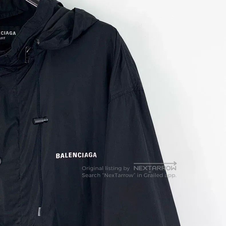 Balenciaga Balenciaga Black Logo Letter Print Hooded Zip-Up Long Slee Size US S / EU 44-46 / 1 - 3 Thumbnail