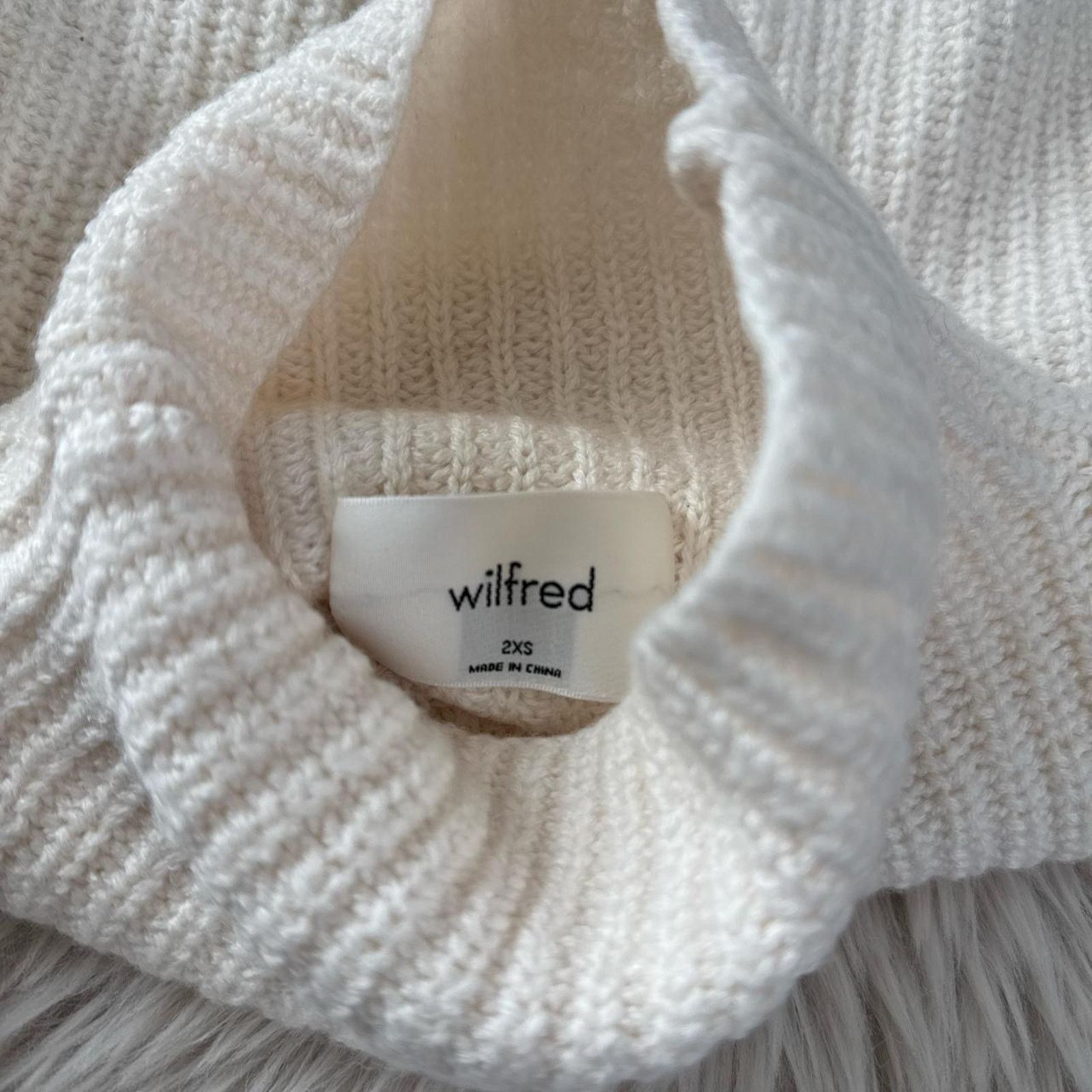 Aritzia NWOT ARITZIA WILFRED Montpellier Sweater Dress - Light Birch Size XXS / US 00 / IT 34 - 5 Thumbnail