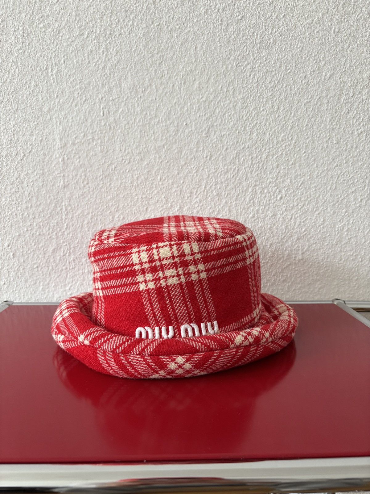 Miu Miu Miu Miu padded checked Bucket Hat Size ONE SIZE - 1 Thumbnail