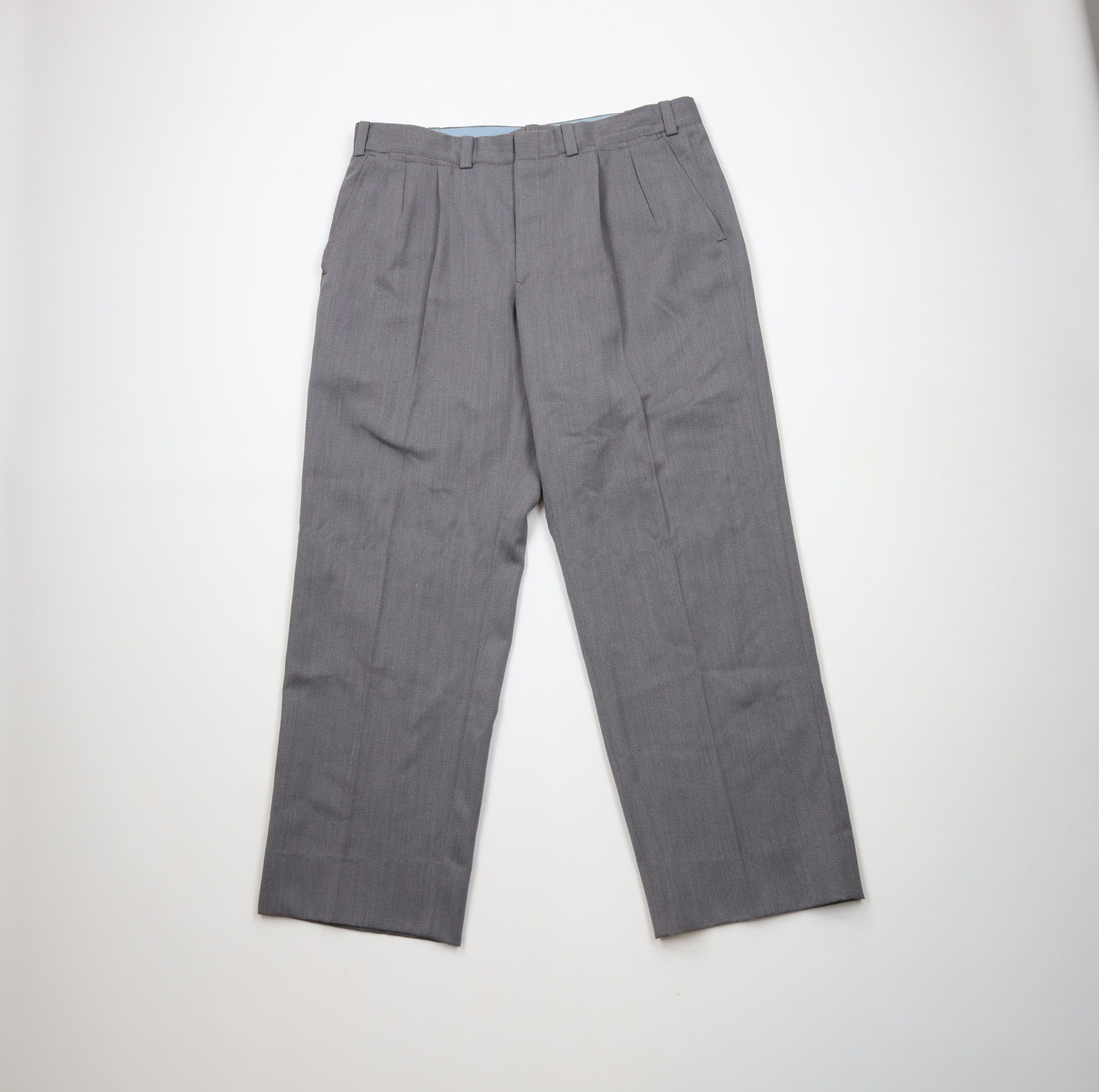 Vintage Vintage 70s Streetwear Whipcord Wide Leg Chino Pants Gray Size US 34 / EU 50 - 1 Thumbnail