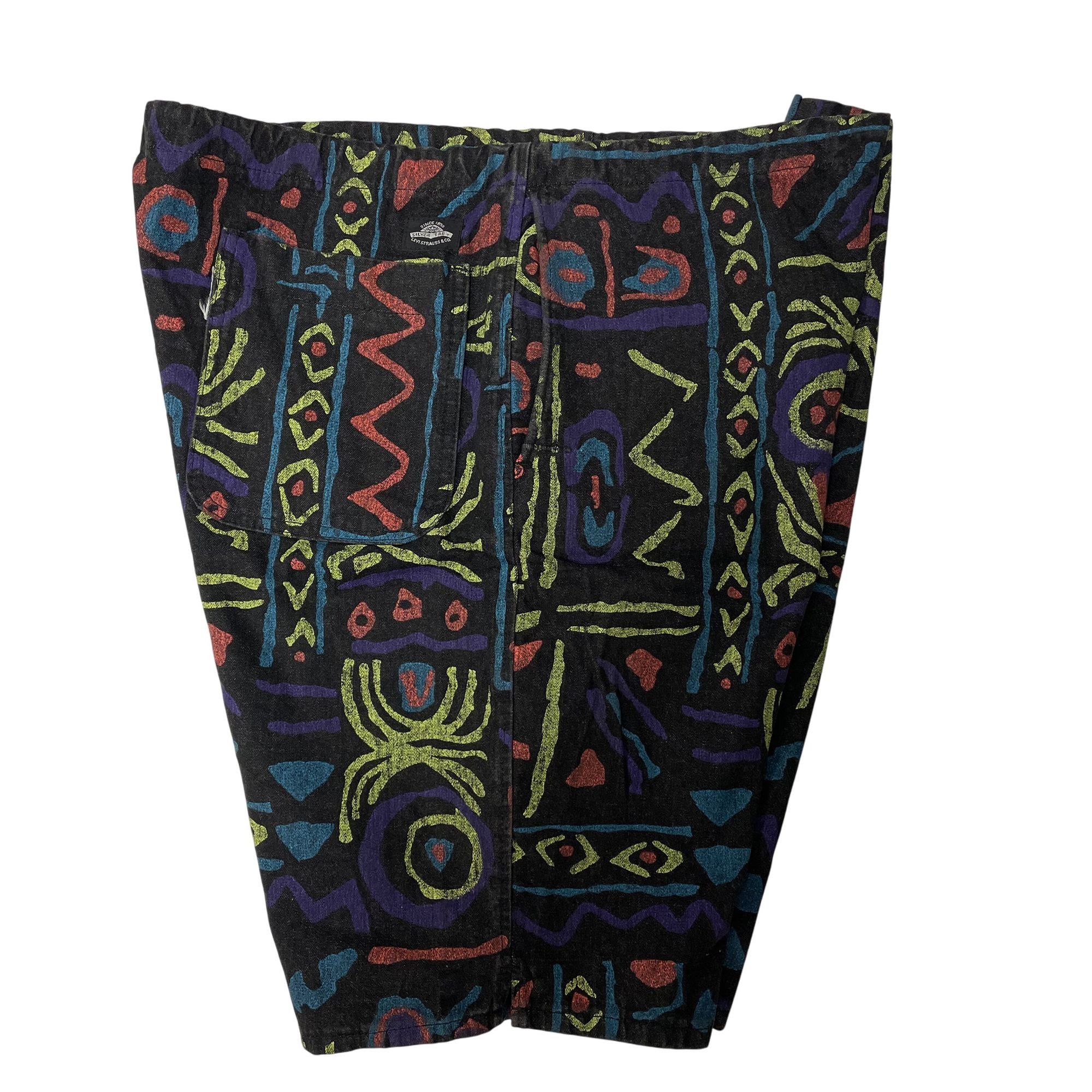 Levi's NOS New Vtg Levi's Silver Tab Black NEON Painted Shorts Size US 40 / EU 56 - 3 Thumbnail