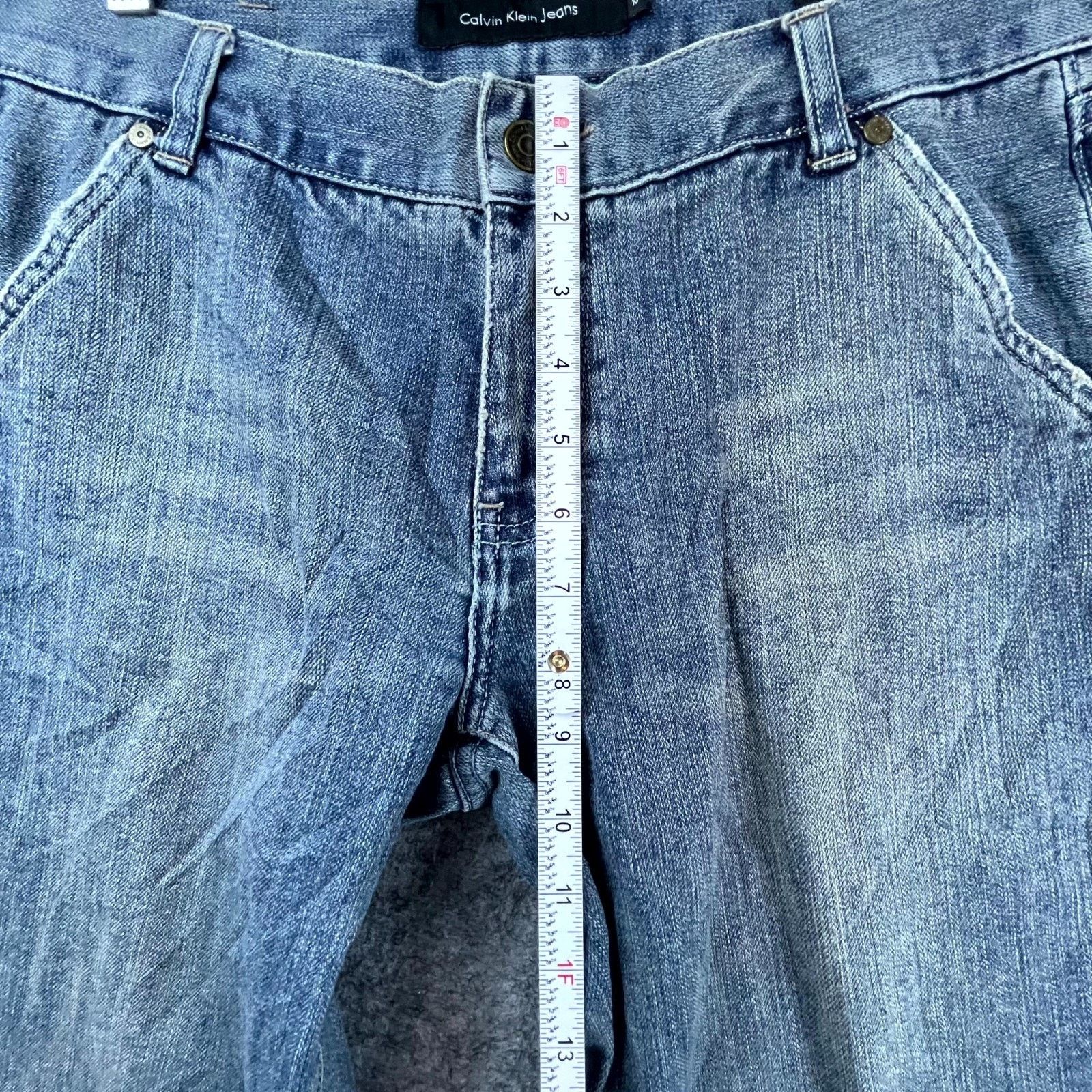 Calvin Klein VTG Calvin Klein Jeans Womens 10 Straight Embroider Trousers Size 32" / US 10 / IT 46 - 7 Thumbnail
