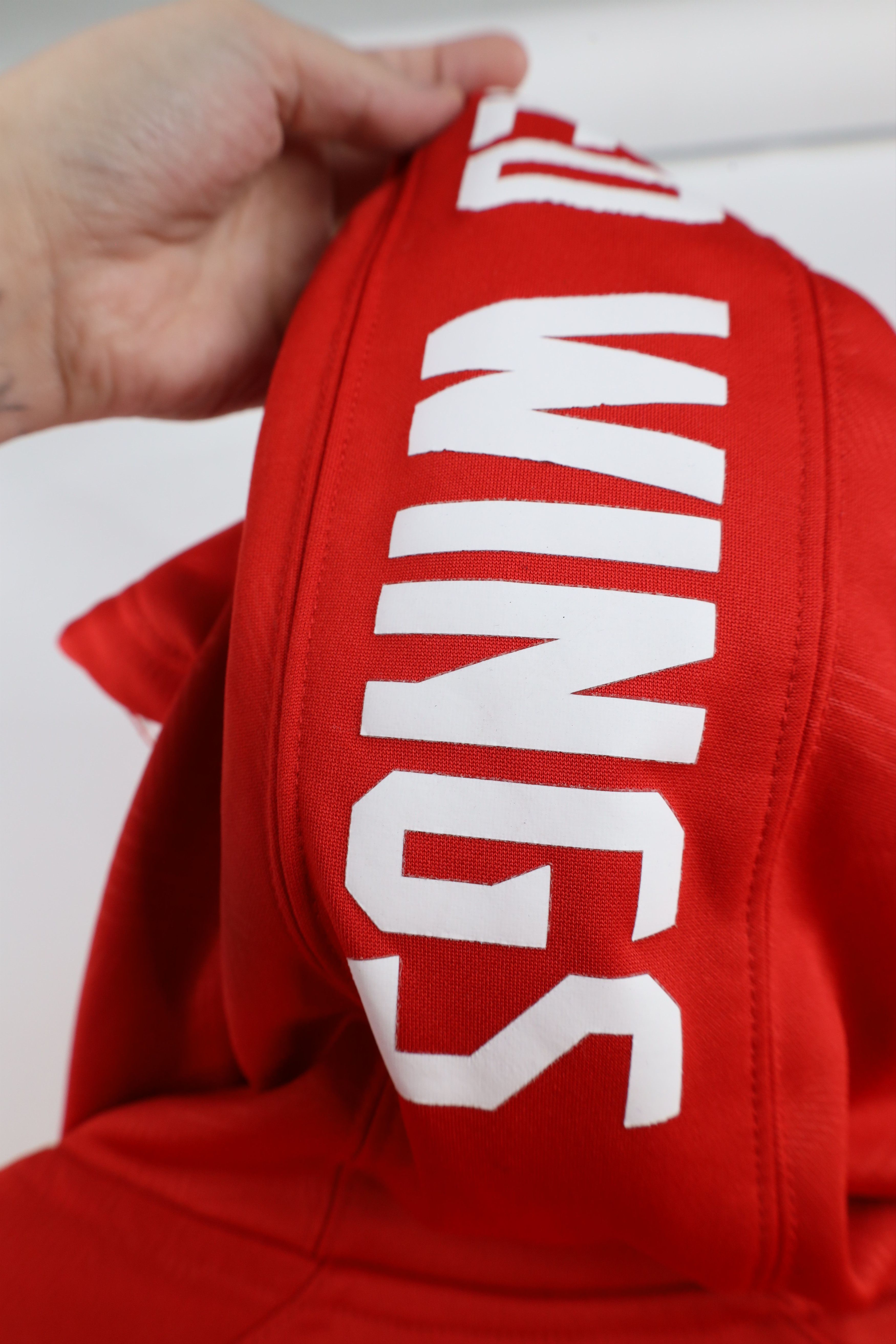 Vintage Fanatics Spell Detroit Red Wings Hockey Hoodie Sweatshirt Size US XL / EU 56 / 4 - 13 Thumbnail