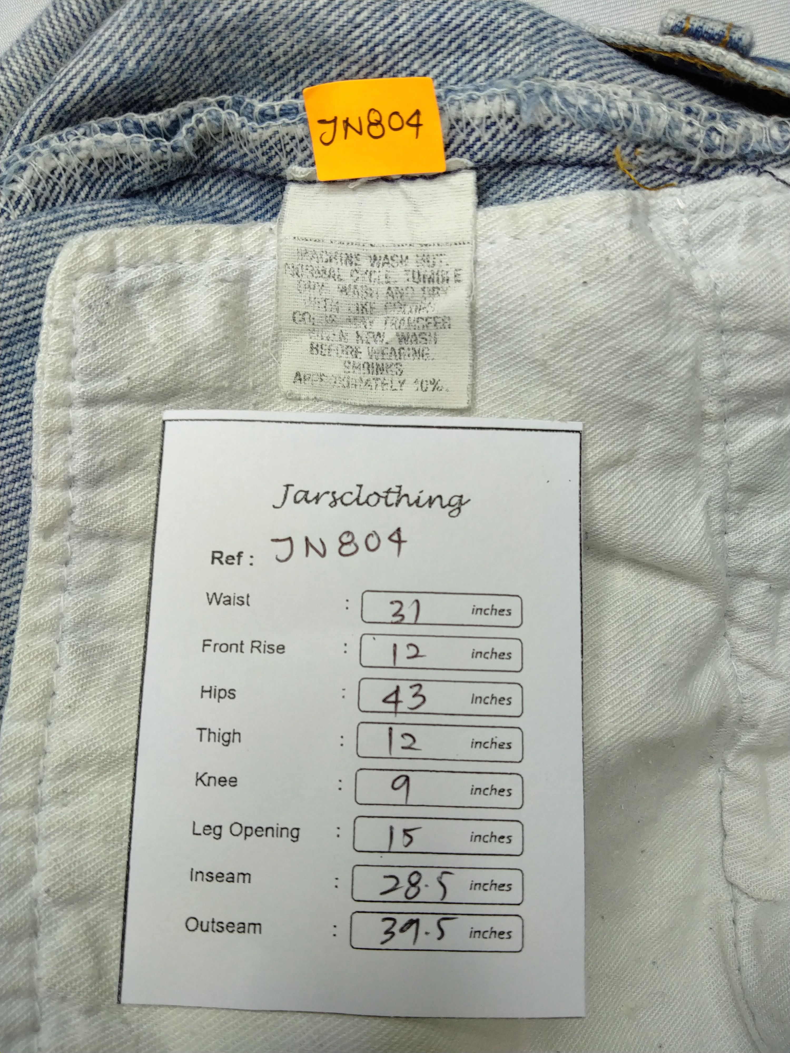 Levi's 80s Blue Wash Vintage Levi's 501 Denim 31x28.5 -JN804 Size US 31 - 8 Thumbnail
