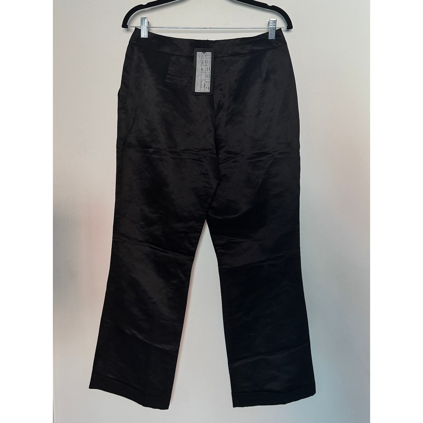 Krizia Krizia TOP NWT Black Lino Flax Highwaist Straight Cut Pants Size 32" / US 10 / IT 46 - 2 Thumbnail