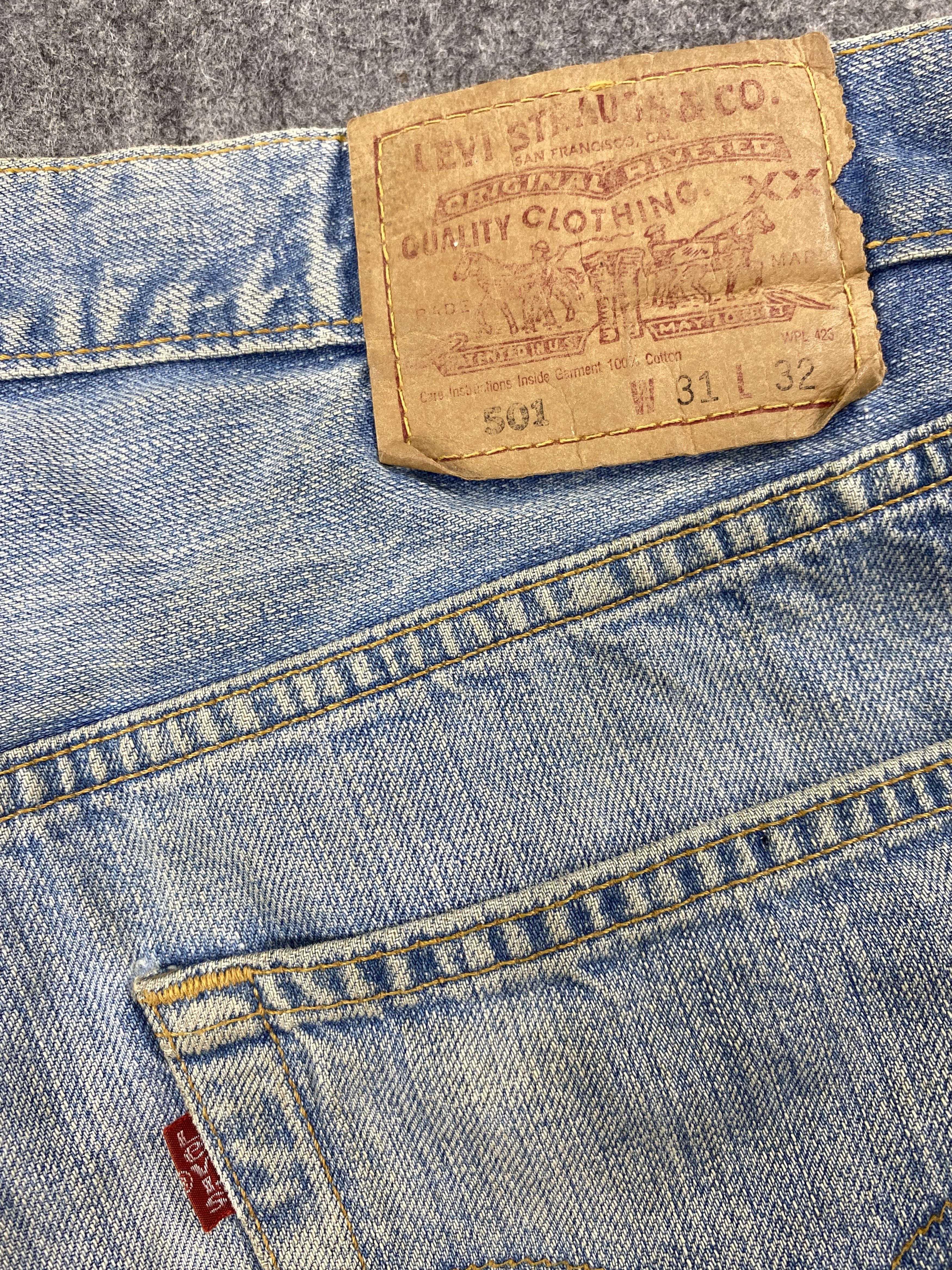 Levi's Light Blue Wash Vintage Levi's 501 31x28.5 Denim -JN1381 Size US 31 - 10 Thumbnail