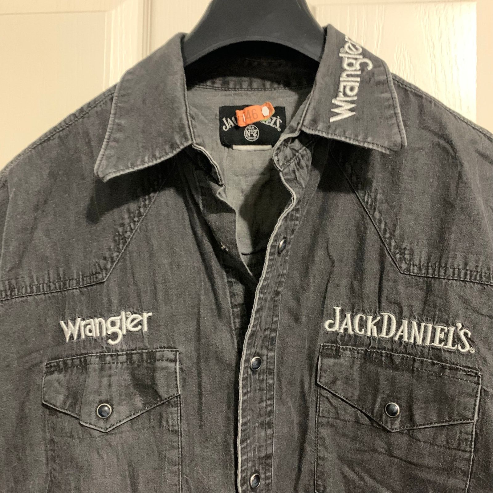 Other Jack Daniel’s Wrangler Men’s Embroidered Gray Button Shirt Size US L / EU 52-54 / 3 - 2 Thumbnail