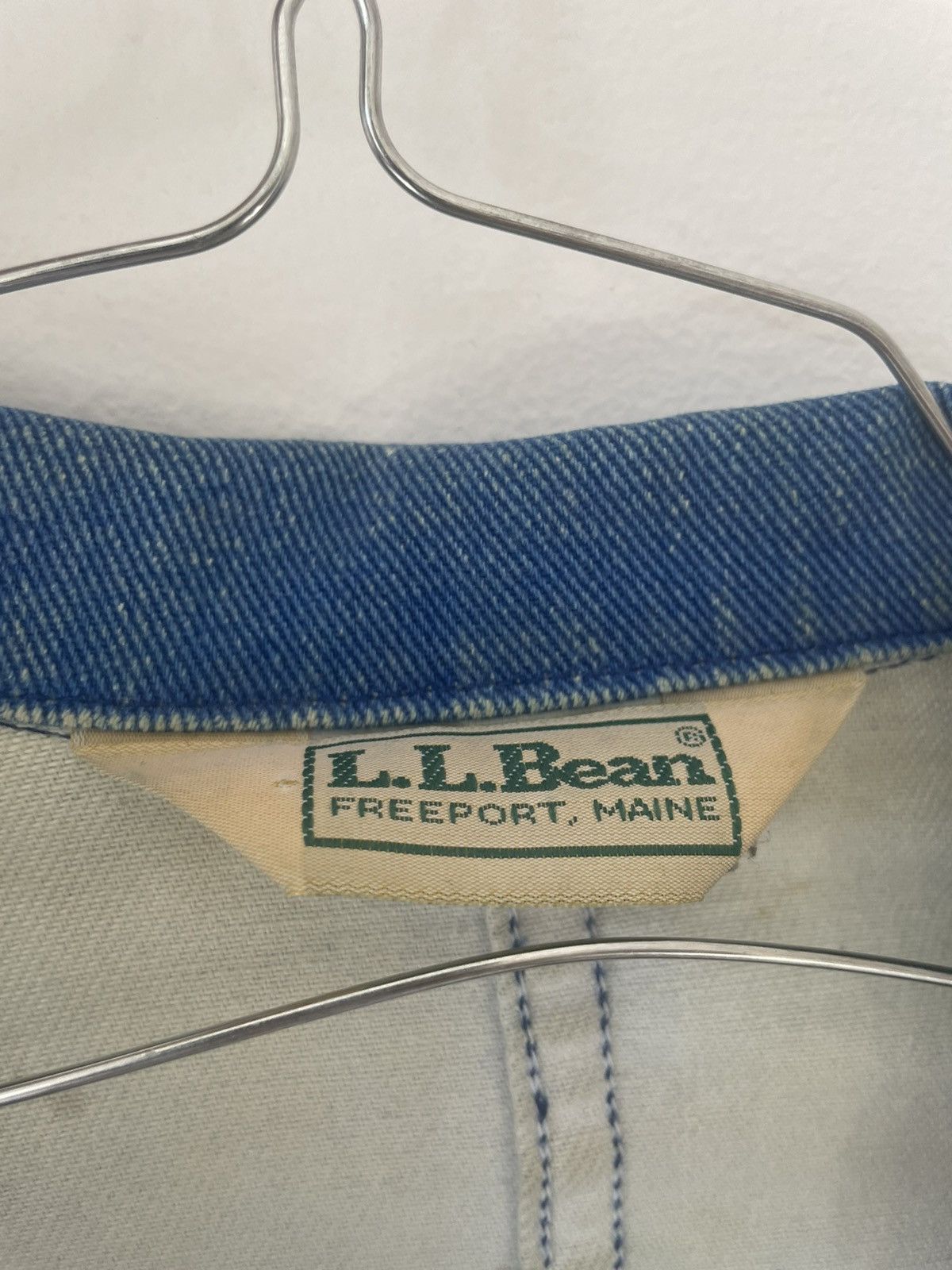 L.L. Bean Vintage LL Bean denim jacket with interesting collar | Grailed