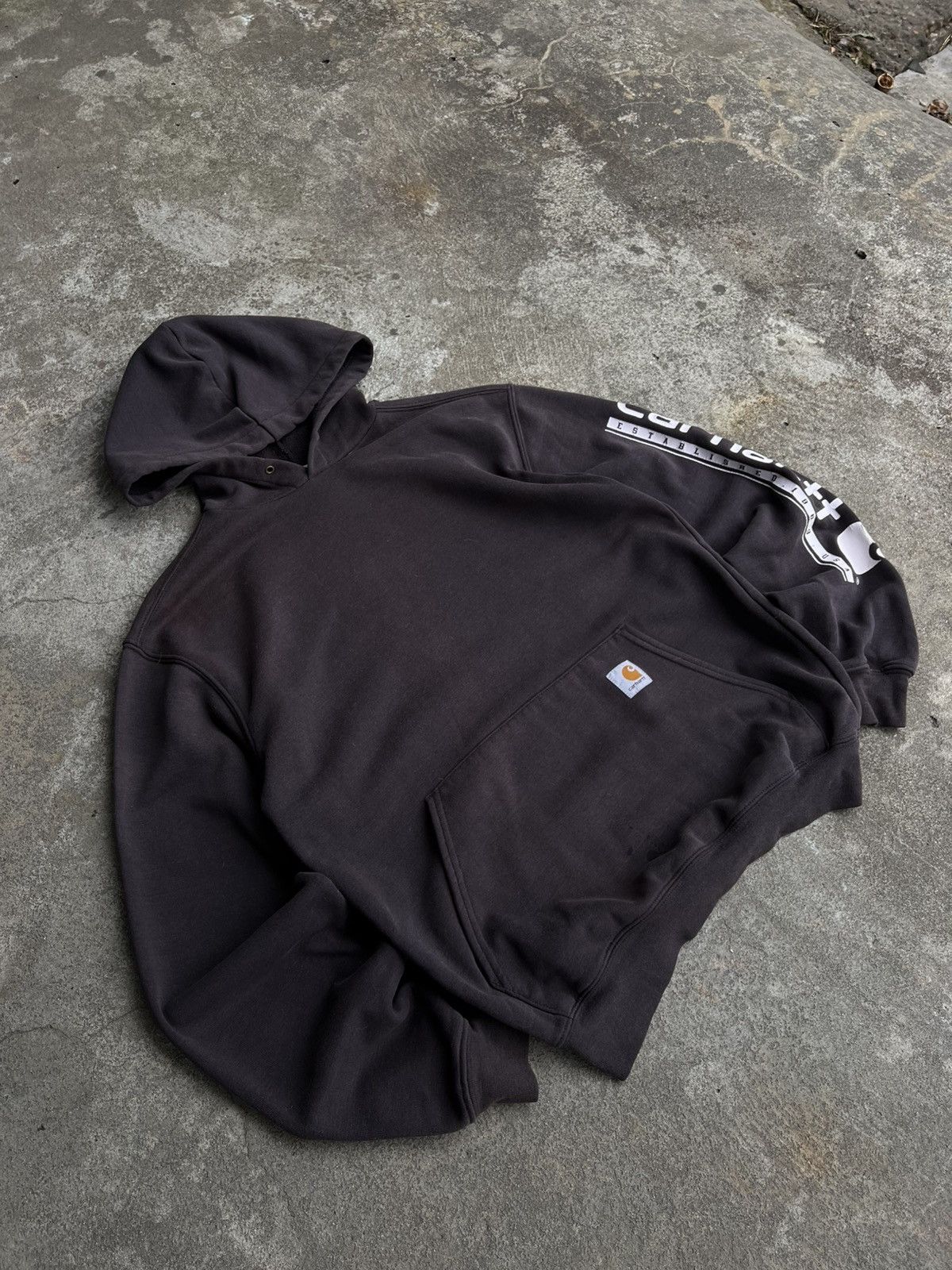 Carhartt × Vintage Carhartt Vintage Distressed Sun Faded Hoodie workwear 90s Size US M / EU 48-50 / 2 - 4 Thumbnail