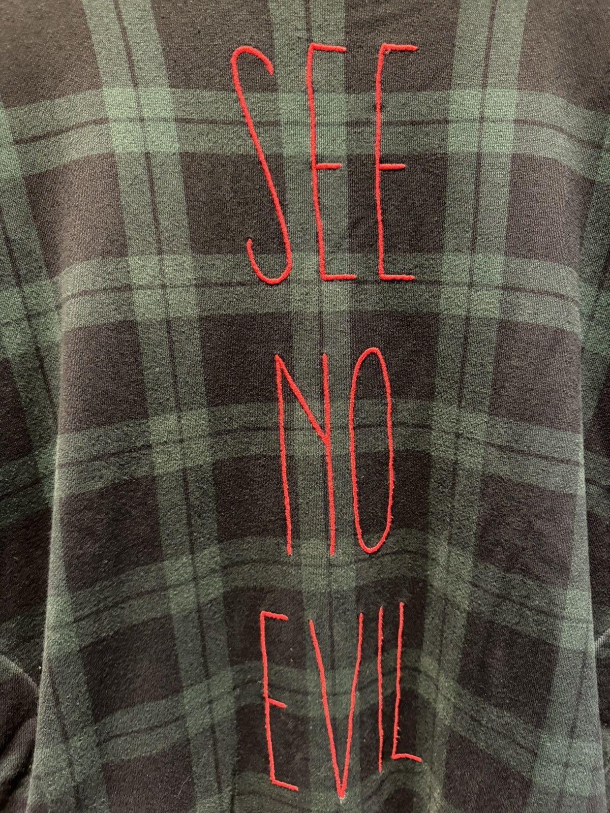 Undercover Undercover Plaid See No Evil Crewneck Large/ XL Size 4 Size US L / EU 52-54 / 3 - 2 Thumbnail