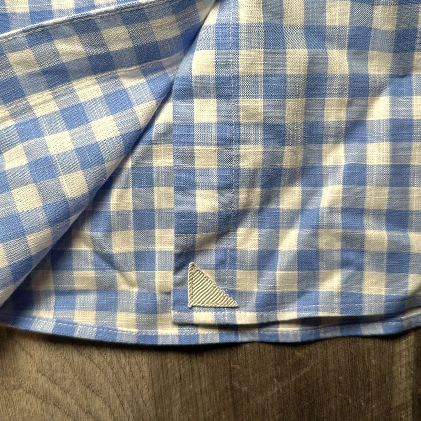 UNTUCKit UNTUCKit Rebeche Long Sleeve Button Up - 14 Women Blue Light Blue Gingham Button-Up Womens 14 Regular Size XL / US 12-14 / IT 48-50 - 4 Thumbnail