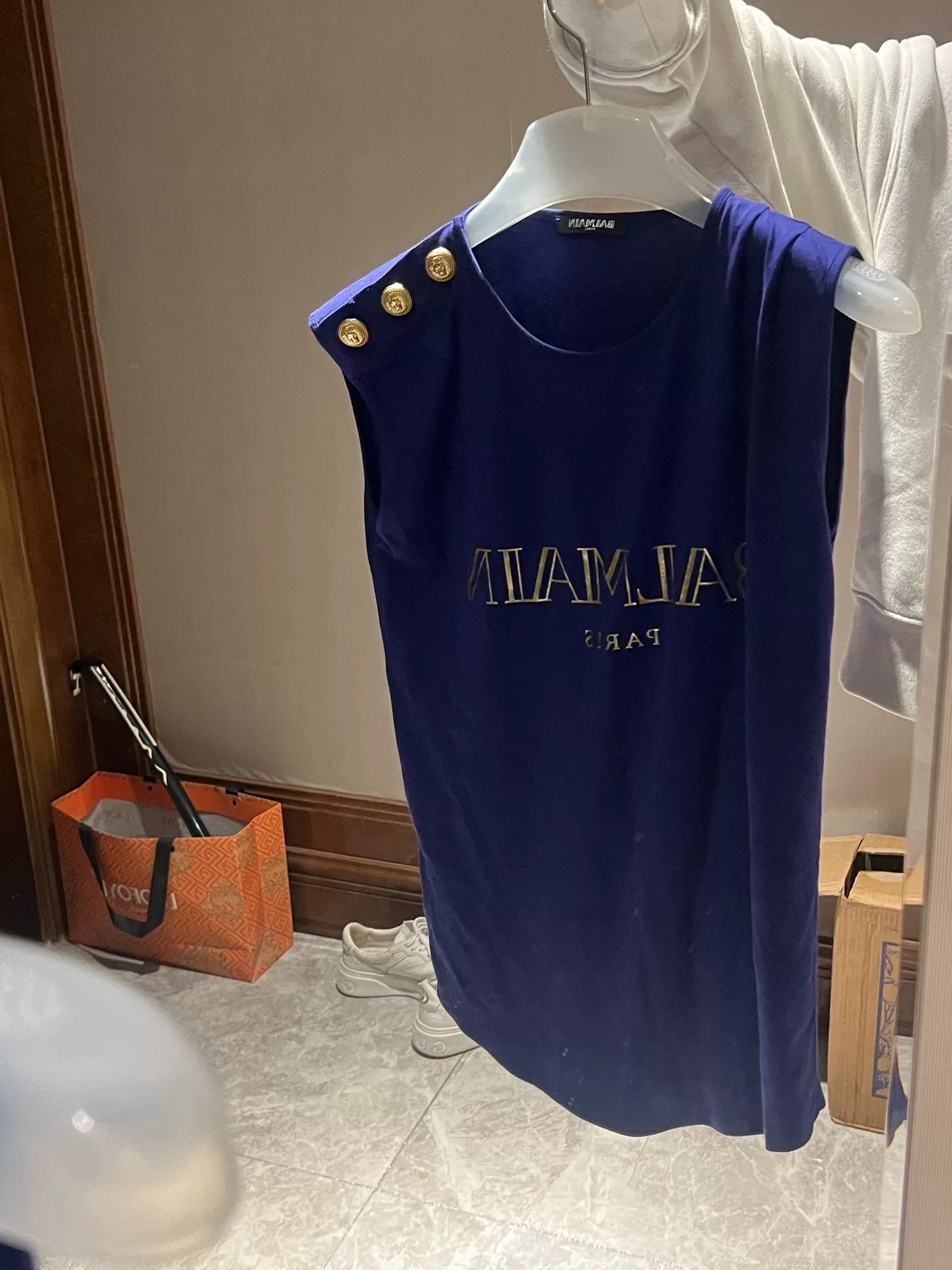 Balmain Balmain Sleeveless Top in Deep Blue Size M / US 6-8 / IT 42-44 - 1 Thumbnail